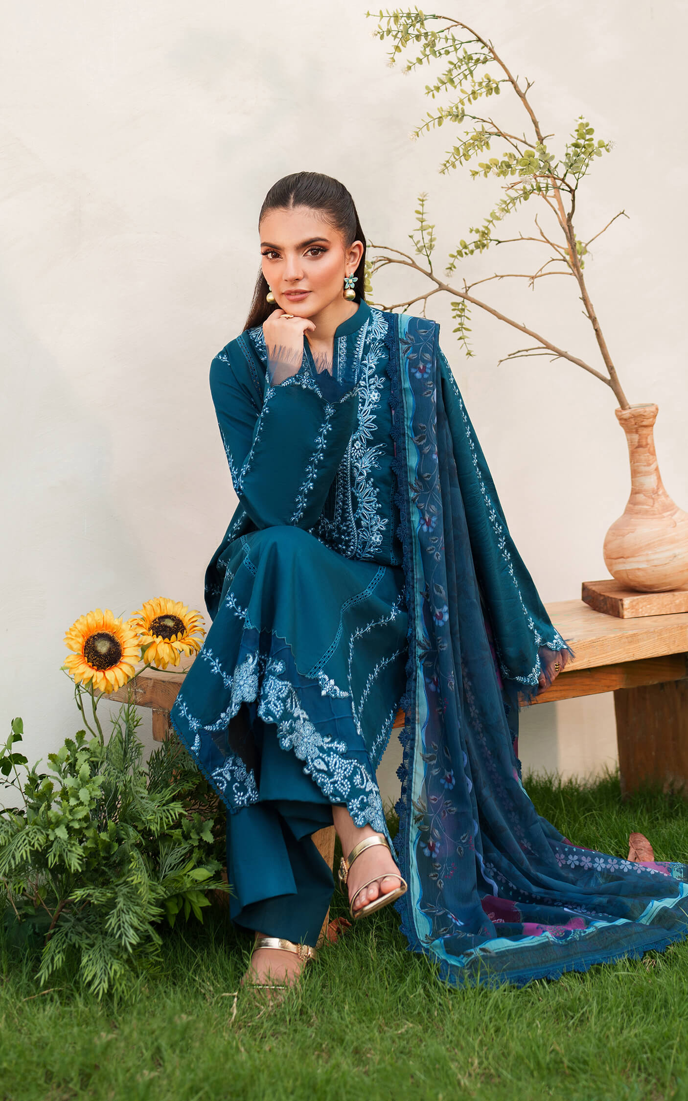Asifa and Nabeel | Eden Cambric 25 | Iris Cloud ECU25-05 - by Libasekhas UK - Registered Vendor of : Asifa and Nabeel - 100% Original Designer Dress
