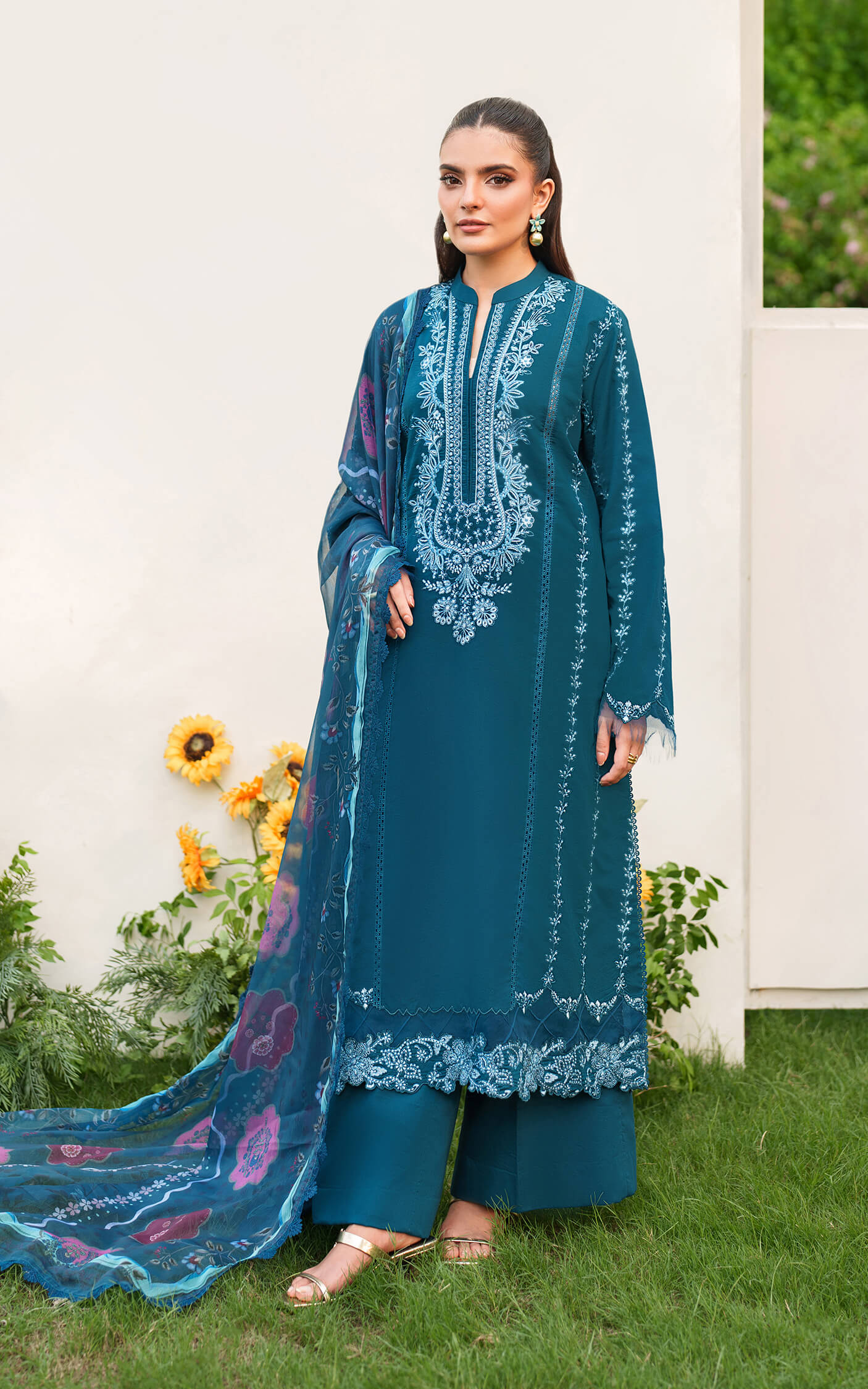 Asifa and Nabeel | Eden Cambric 25 | Iris Cloud ECU25-05 - by Libasekhas UK - Registered Vendor of : Asifa and Nabeel - 100% Original Designer Dress