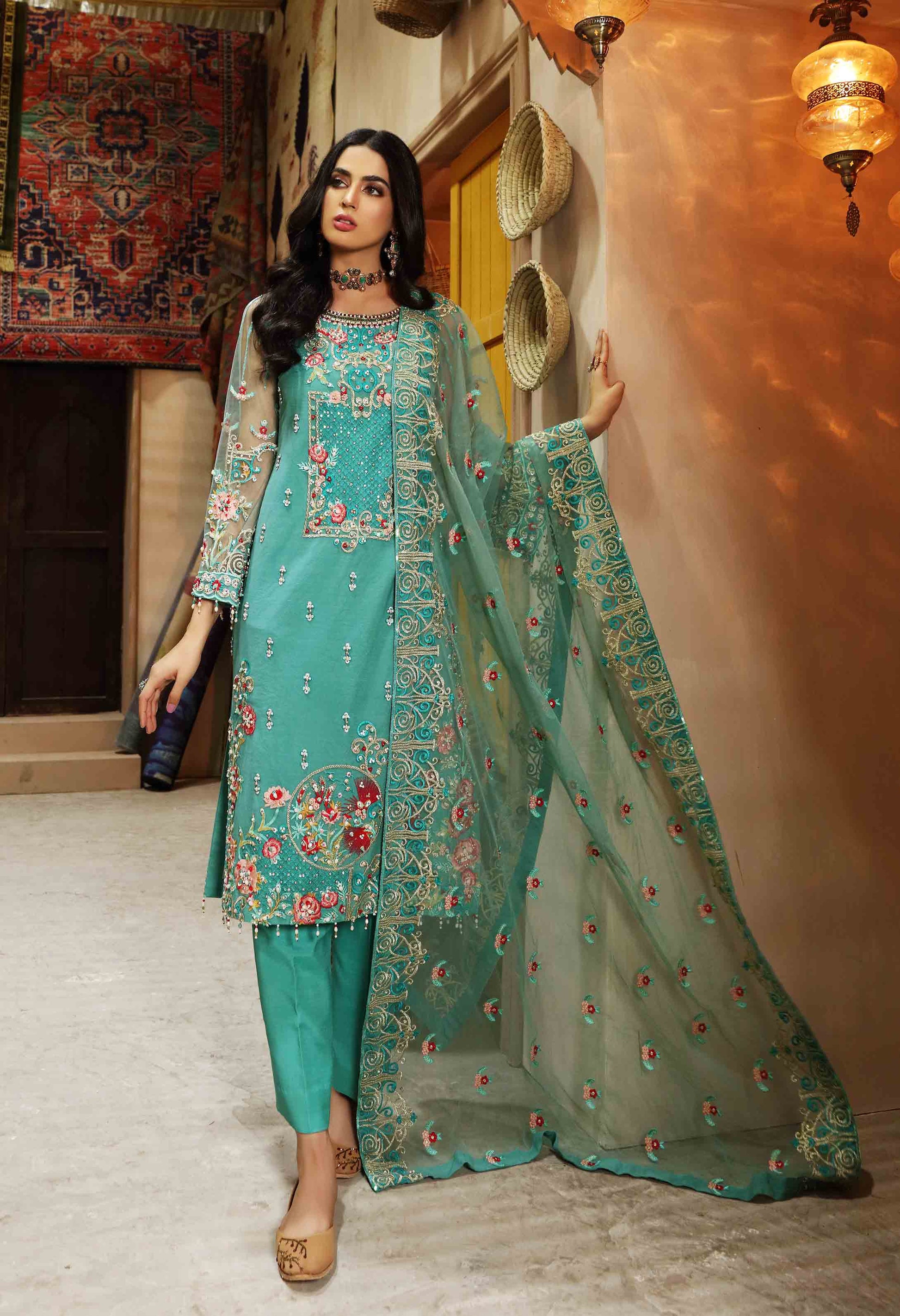 Waqas Shah | Ishq Naama | IVORY SAWN - by - Libasekhas UK - Registered Vendor of : Waqas Shah - 100% Original Designer Dresss