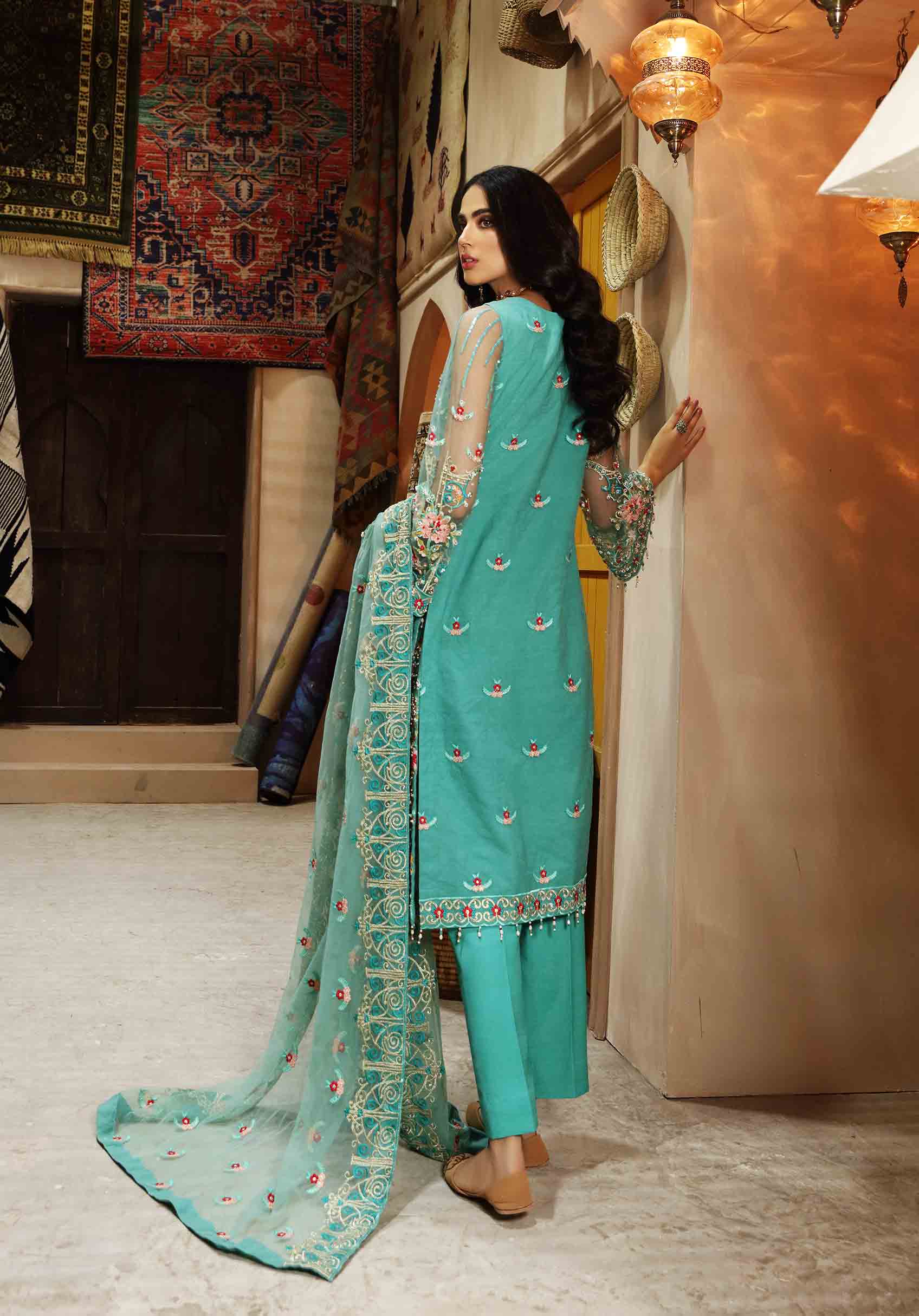 Waqas Shah | Ishq Naama | IVORY SAWN - by - Libasekhas UK - Registered Vendor of : Waqas Shah - 100% Original Designer Dresss