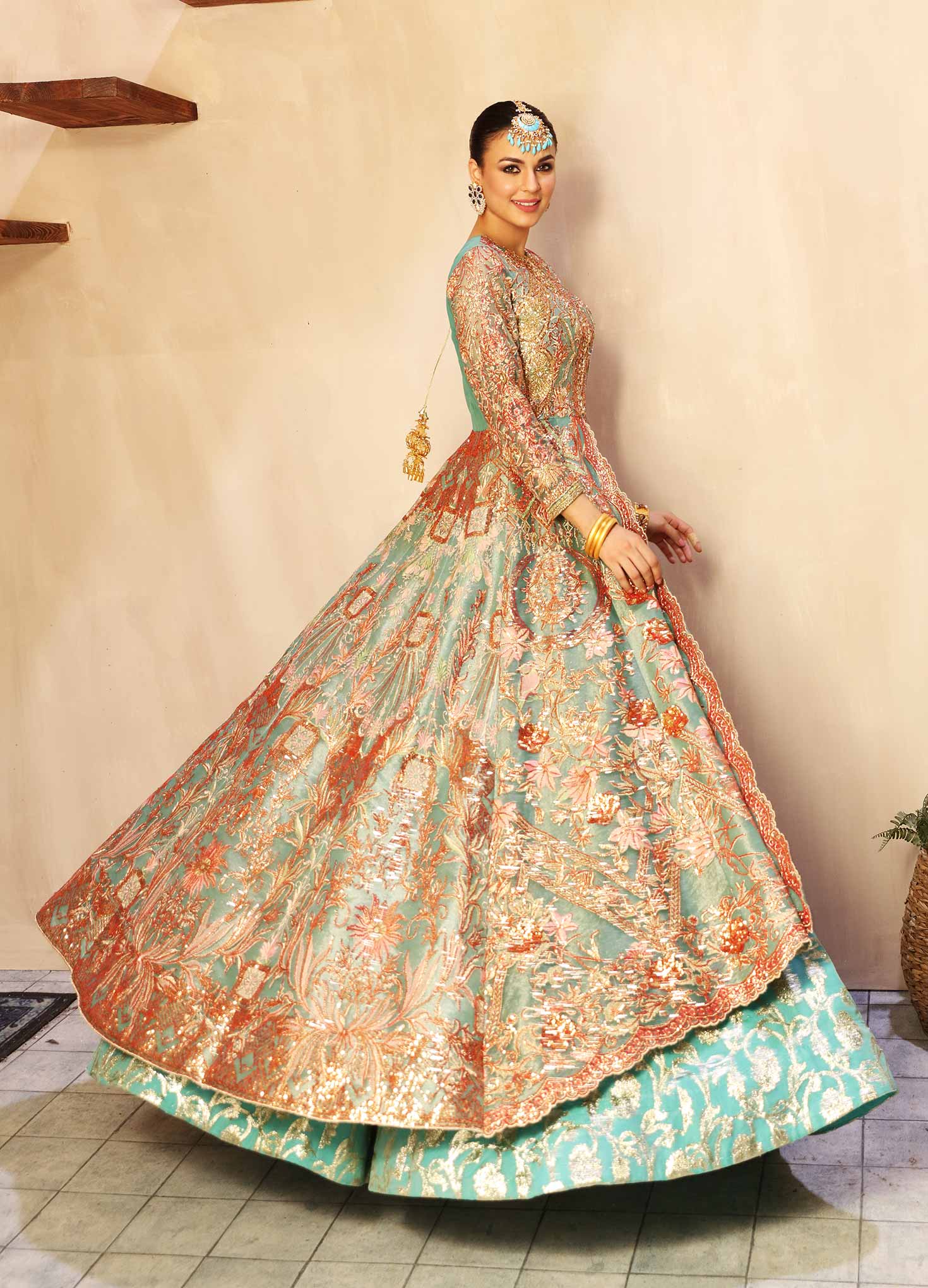 Waqas Shah | Ishq Naama | MARIGOLD - by - Libasekhas UK - Registered Vendor of : Waqas Shah - 100% Original Designer Dresss