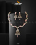 Italian Zircon Necklace - by - Libasekhas UK - Registered Vendor of : Zeesy - 100% Original Designer Dresss