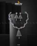 Italian Zircon Necklace - by - Libasekhas UK - Registered Vendor of : Zeesy - 100% Original Designer Dresss