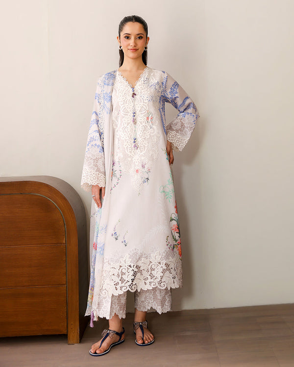 Roheenaz | Sunlit Tales Printed Embroidered Edit | Ivory Gleam - by Libasekhas - Registered Vendor of : Roheenaz - 100% Original Designer Dress