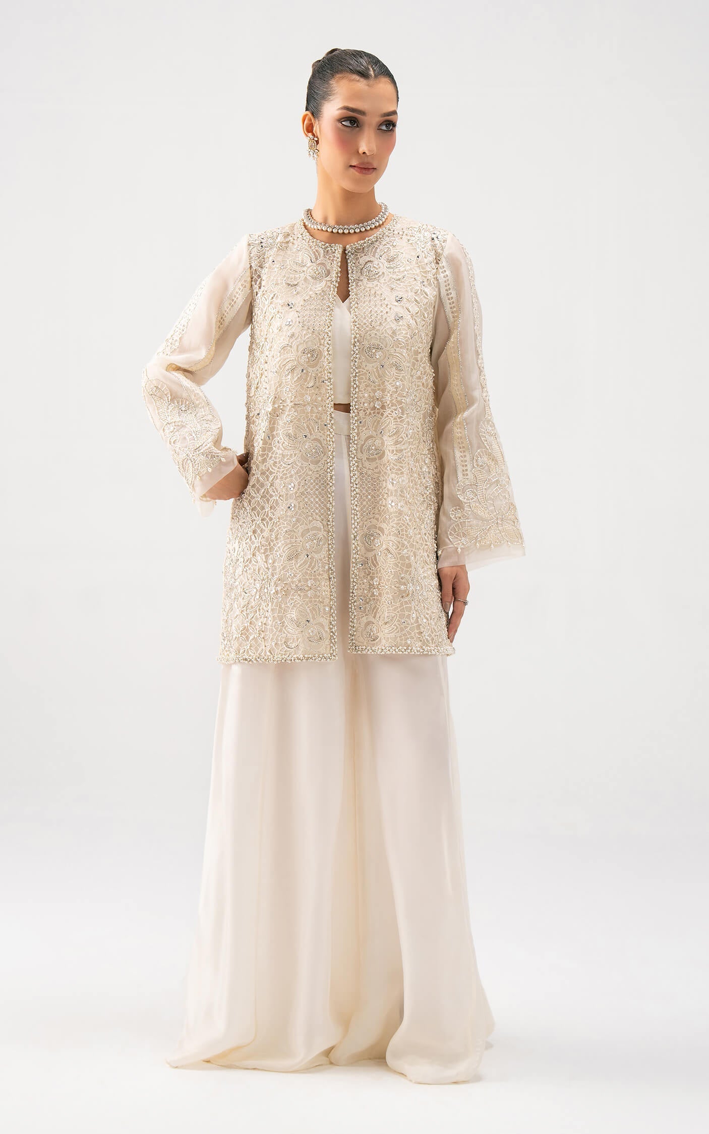 Asifa and Nabeel | Lyle Luxury Formals 25 | Ivory Elan - by Libasekhas UK - Registered Vendor of : Asifa and Nabeel - 100% Original Designer Dress