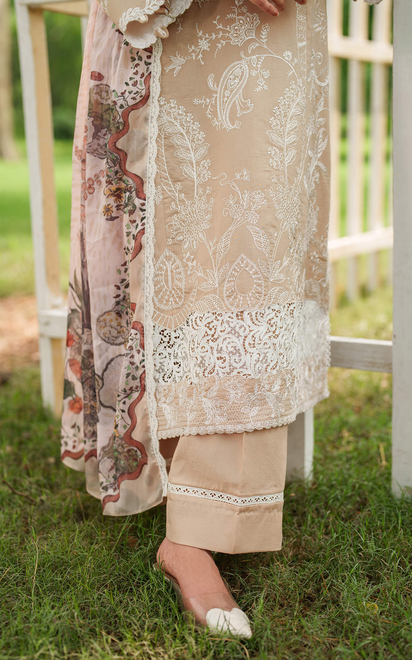 Asifa and Nabeel | Eden Cambric 25 | Ivory Haze ECU25-03 - by Libasekhas UK - Registered Vendor of : Asifa and Nabeel - 100% Original Designer Dress