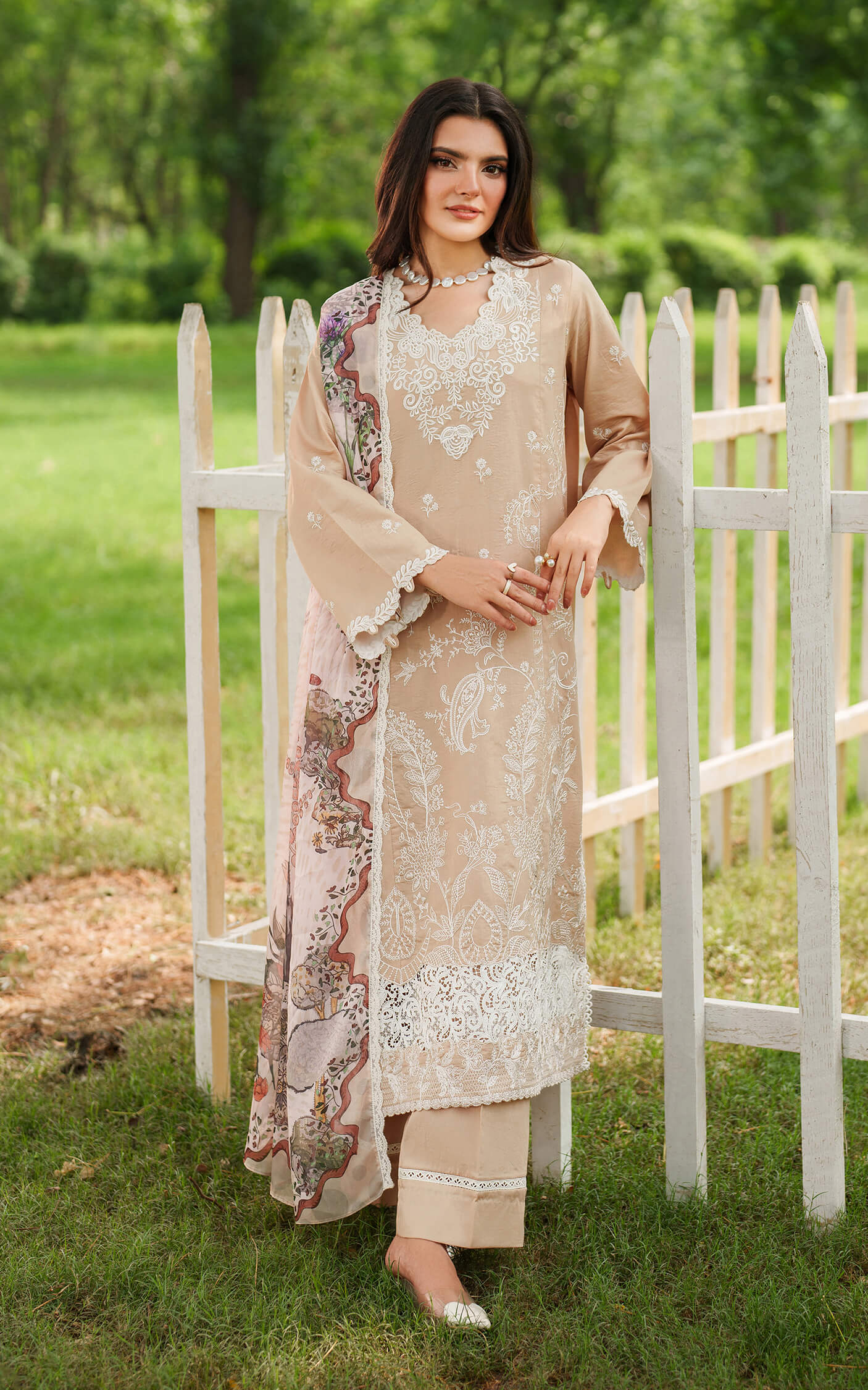 Asifa and Nabeel | Eden Cambric 25 | Ivory Haze ECU25-03 - by Libasekhas UK - Registered Vendor of : Asifa and Nabeel - 100% Original Designer Dress