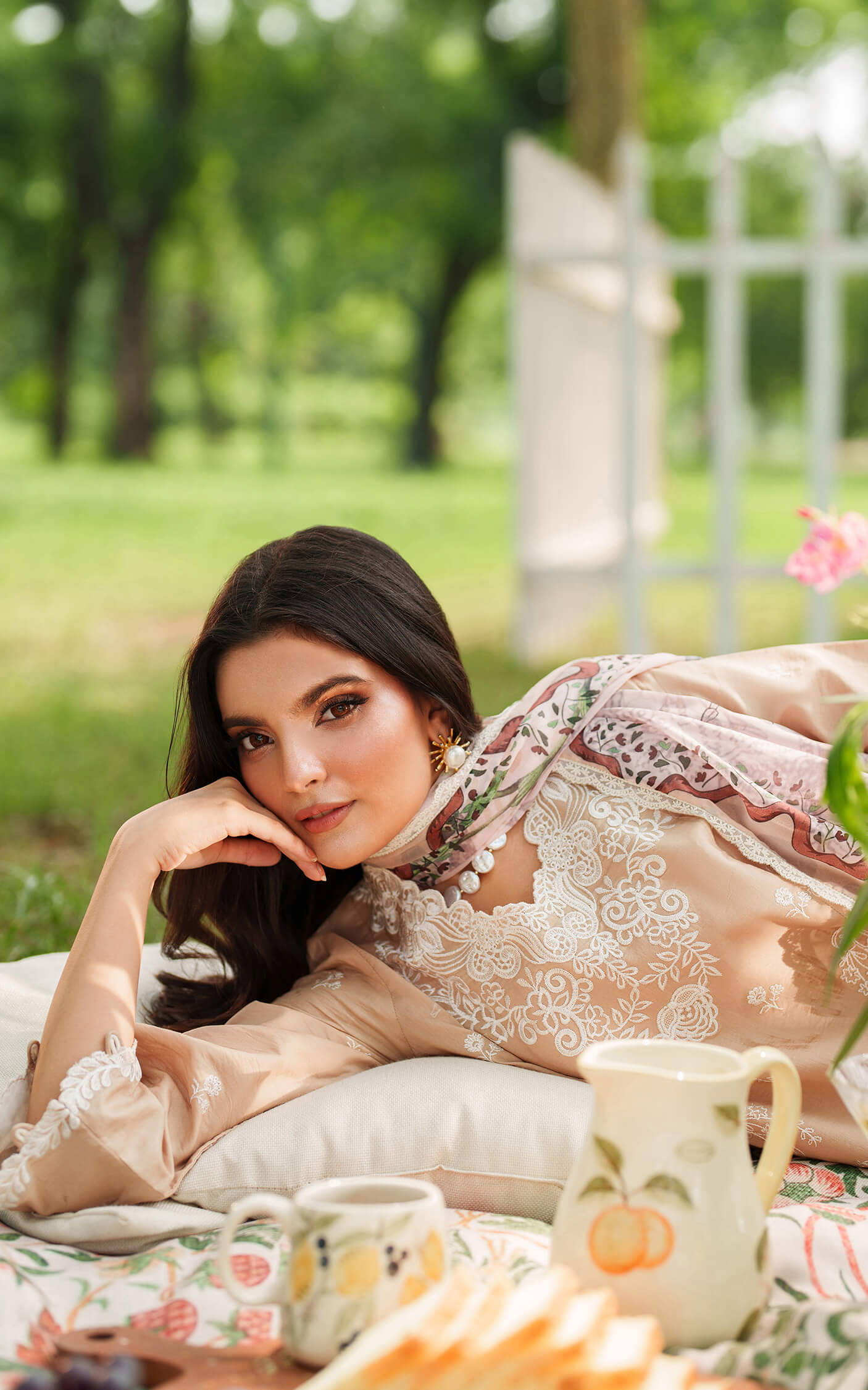 Asifa and Nabeel | Eden Cambric 25 | Ivory Haze ECU25-03 - by Libasekhas UK - Registered Vendor of : Asifa and Nabeel - 100% Original Designer Dress
