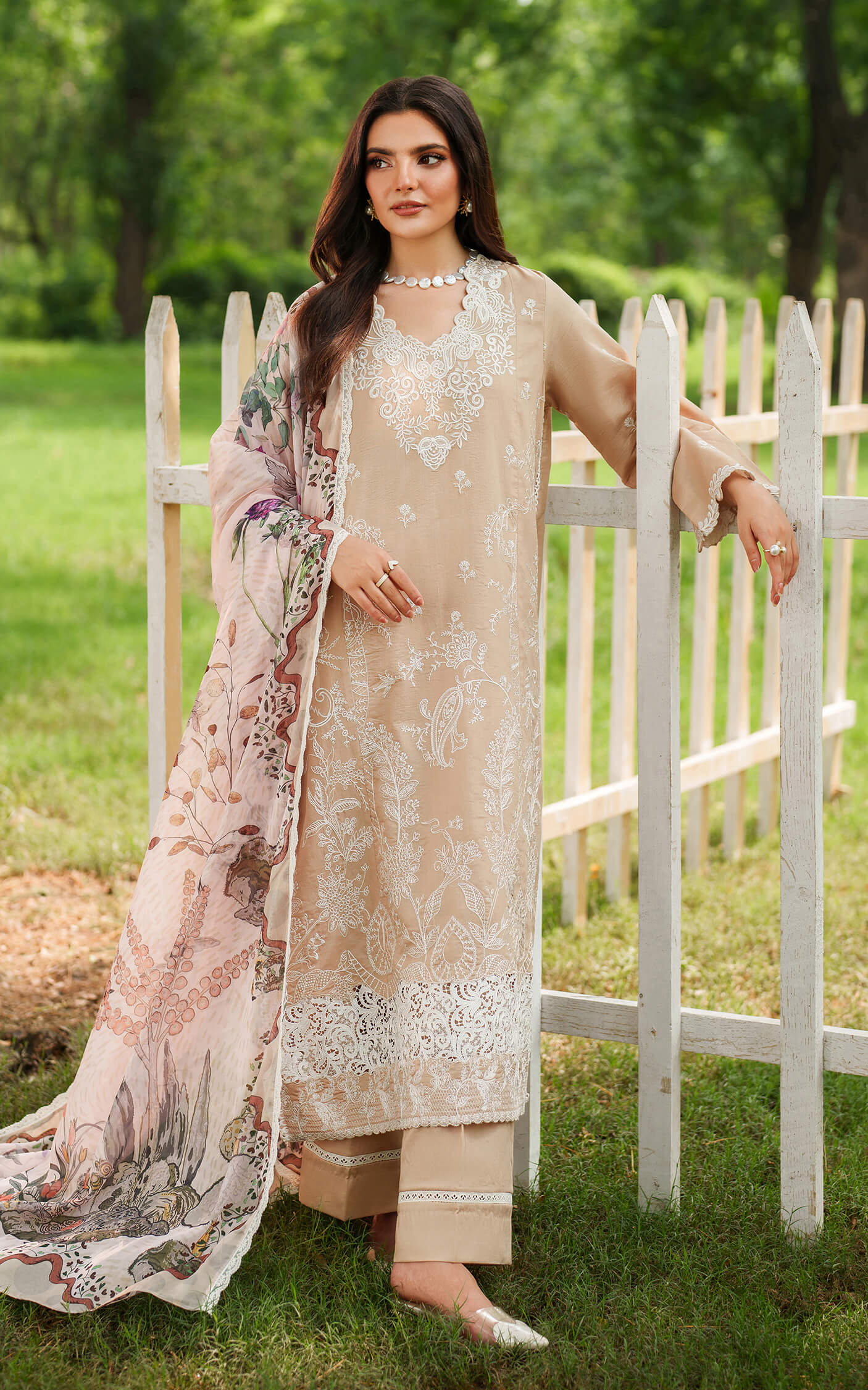 Asifa and Nabeel | Eden Cambric 25 | Ivory Haze ECU25-03 - by Libasekhas UK - Registered Vendor of : Asifa and Nabeel - 100% Original Designer Dress