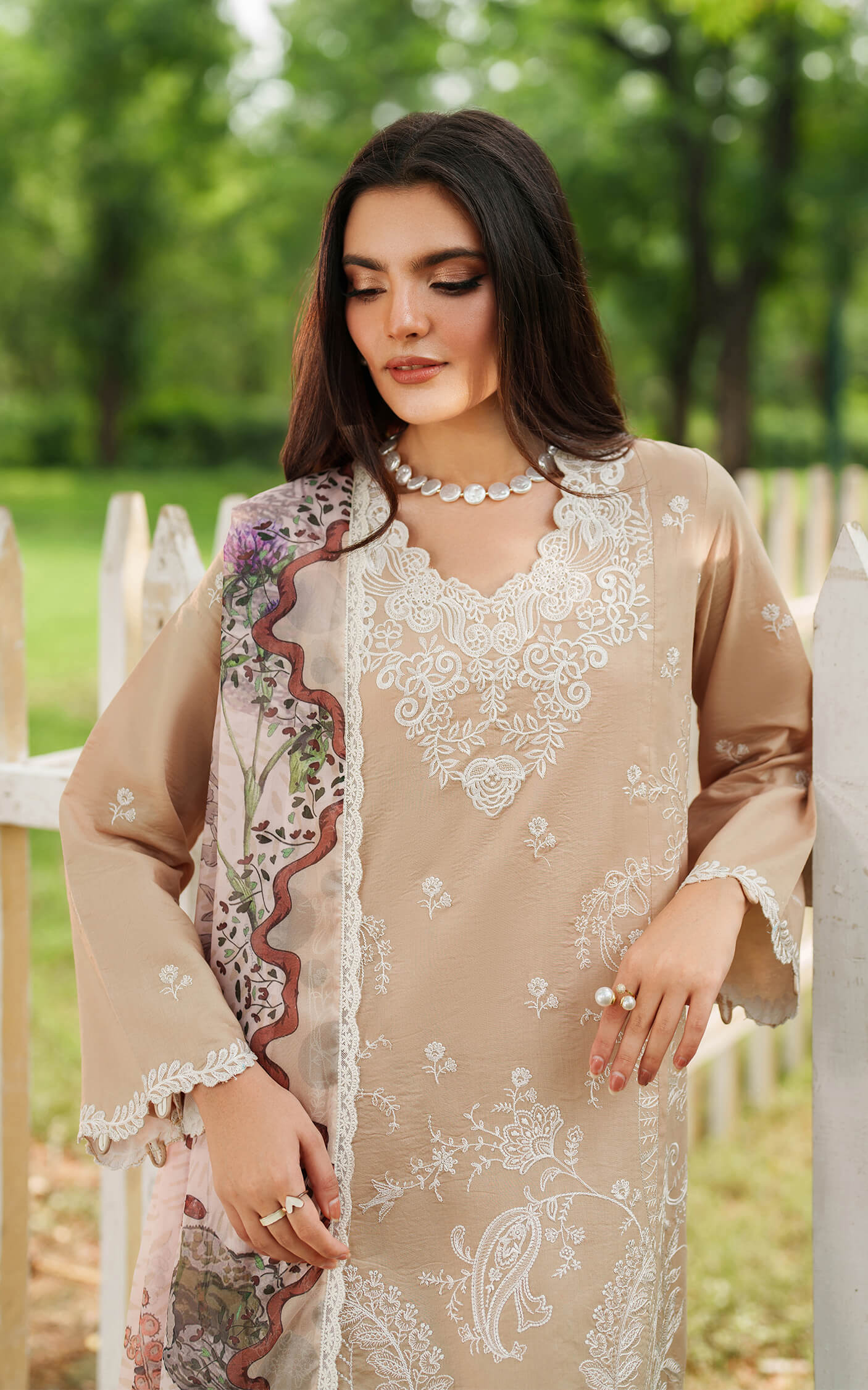 Asifa and Nabeel | Eden Cambric 25 | Ivory Haze ECU25-03 - by Libasekhas UK - Registered Vendor of : Asifa and Nabeel - 100% Original Designer Dress
