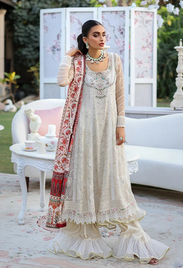 Layla Chatoor | Luxury Pret | Ivory Kaamdani - by Libasekhas UK - Registered Vendor of : Layla Chatoor - 100% Original Designer Dress