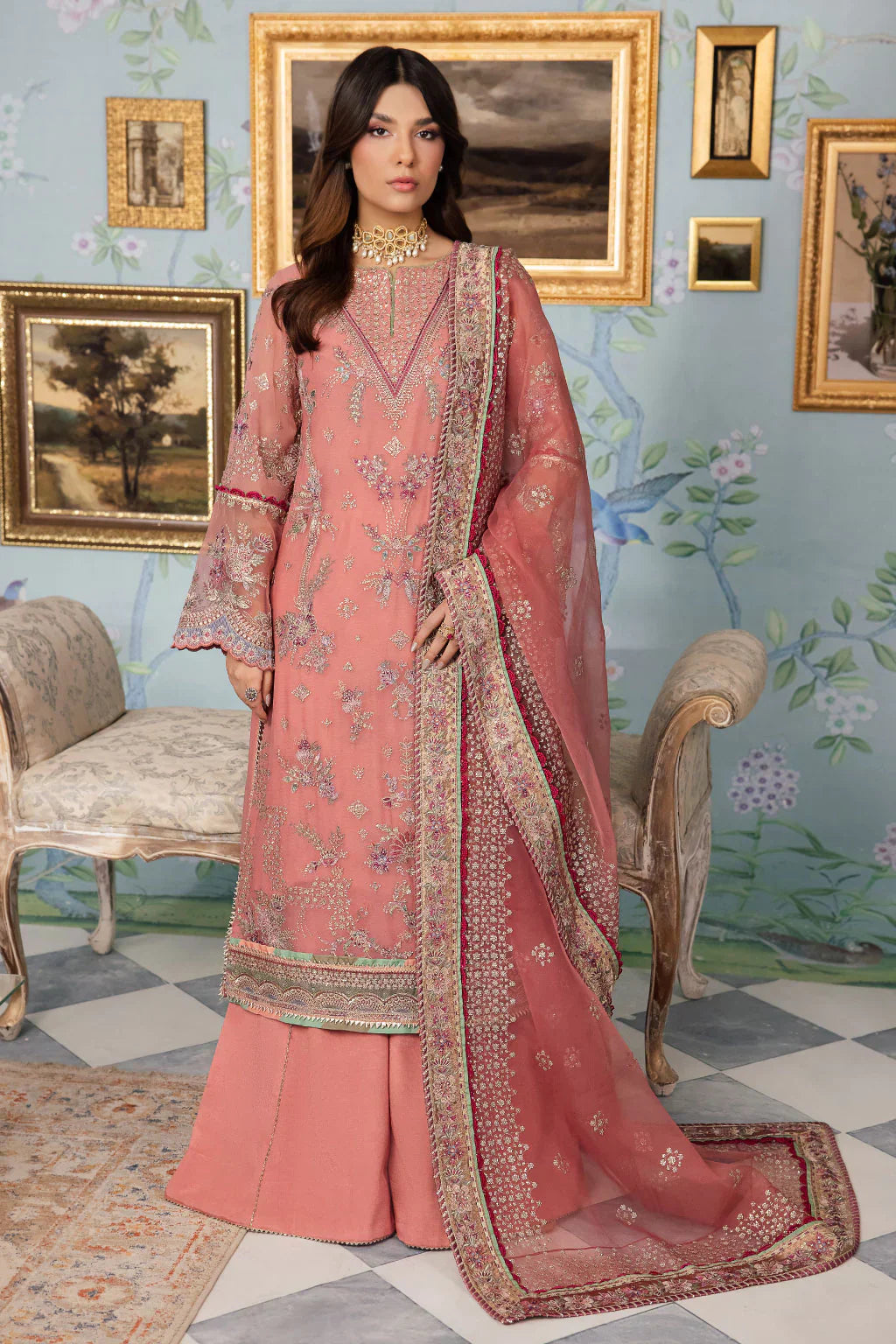 Iznik | Chinnon Chiffon | CC-35 DAREEN - by - Libasekhas UK - Registered Vendor of : Iznik - 100% Original Designer Dresss