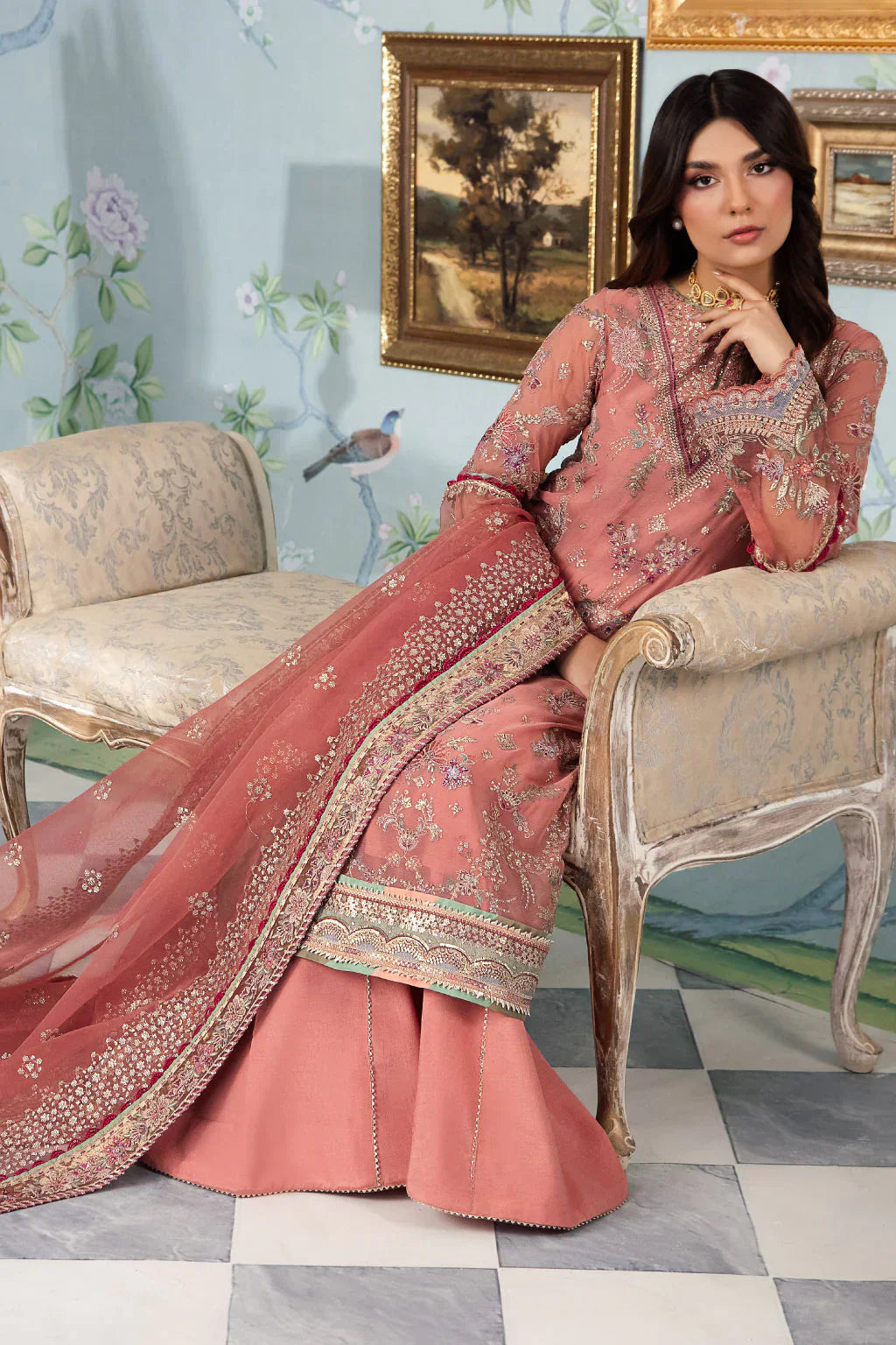 Iznik | Chinnon Chiffon | CC-35 DAREEN - by - Libasekhas UK - Registered Vendor of : Iznik - 100% Original Designer Dresss