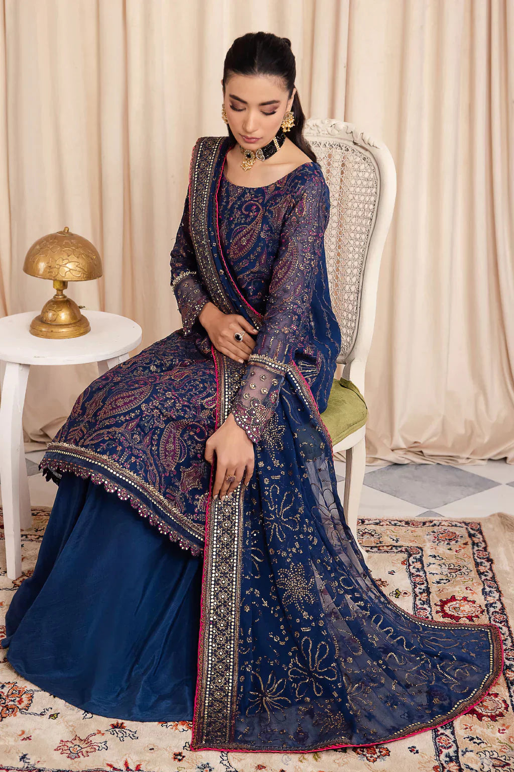 Iznik | Chinnon Chiffon | CC-34 ASHAH - by - Libasekhas UK - Registered Vendor of : Iznik - 100% Original Designer Dresss