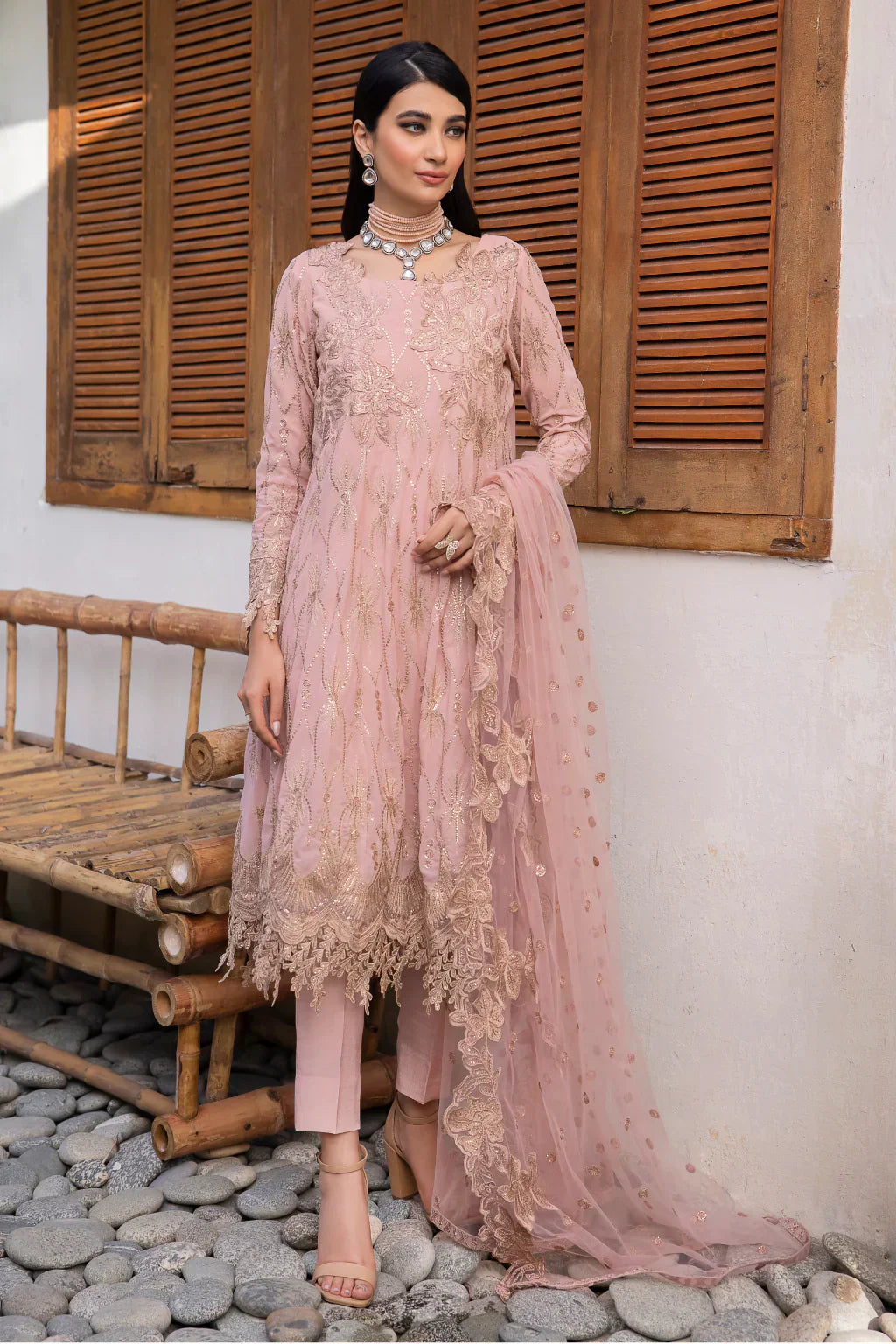 Iznik | Chinnon Chiffon | CC-22 ORIANA - by - Libasekhas UK - Registered Vendor of : Iznik - 100% Original Designer Dresss