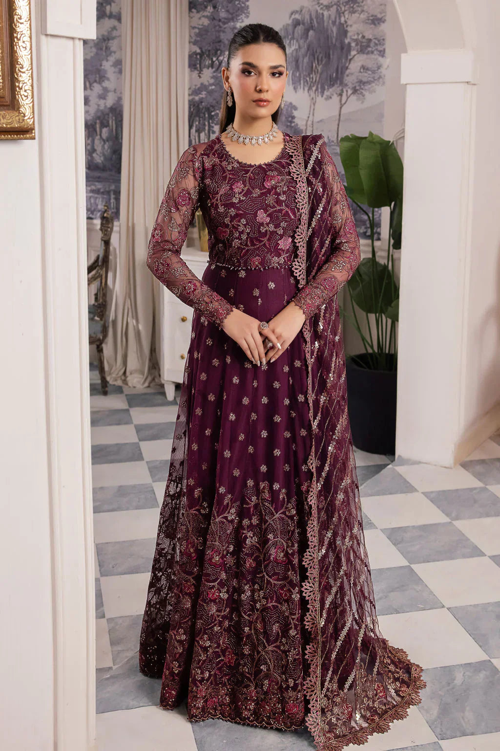 Iznik | Chinnon Chiffon | CC-37 AIDA - by - Libasekhas UK - Registered Vendor of : Iznik - 100% Original Designer Dresss