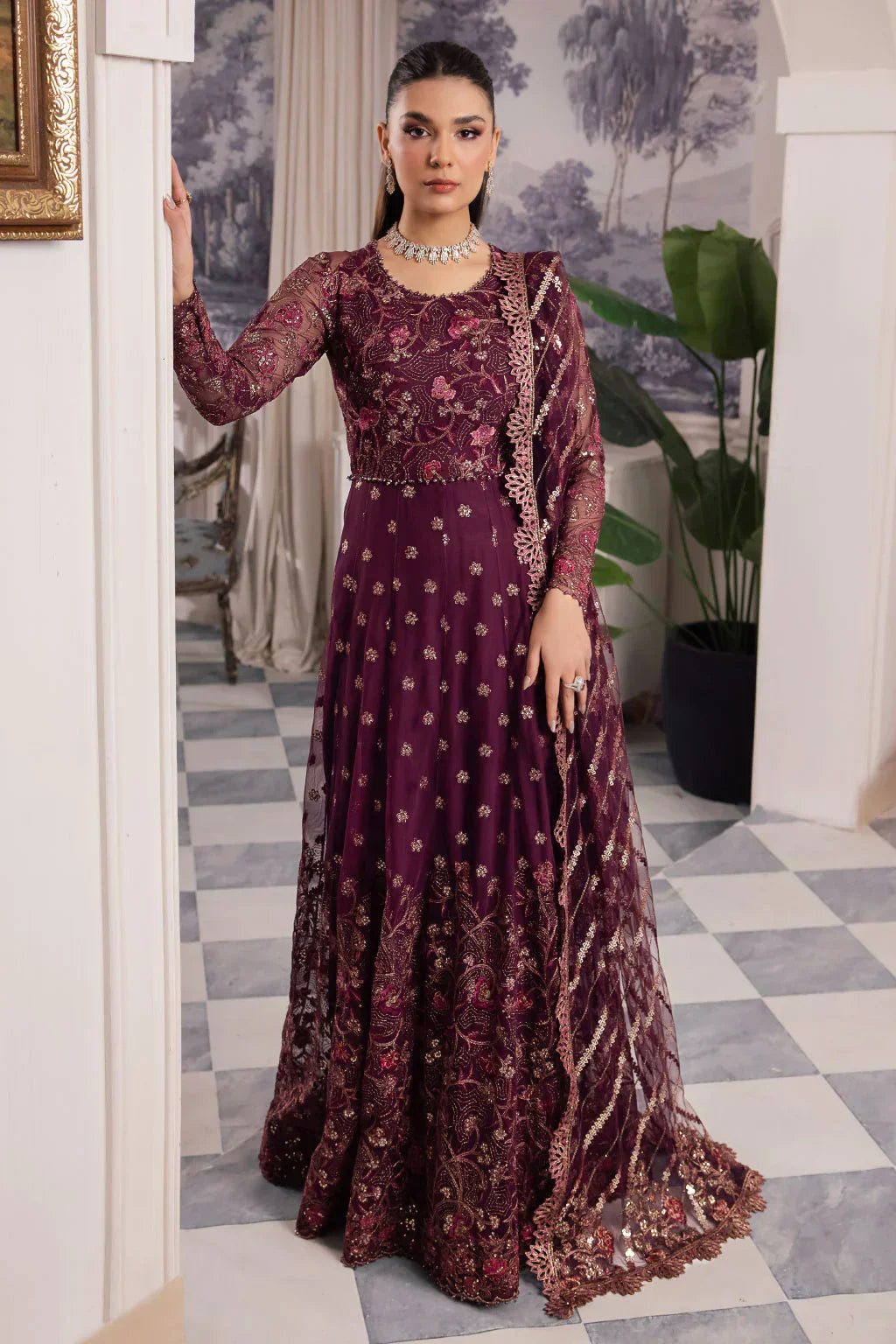 Iznik | Chinnon Chiffon | CC-37 AIDA - by - Libasekhas UK - Registered Vendor of : Iznik - 100% Original Designer Dresss