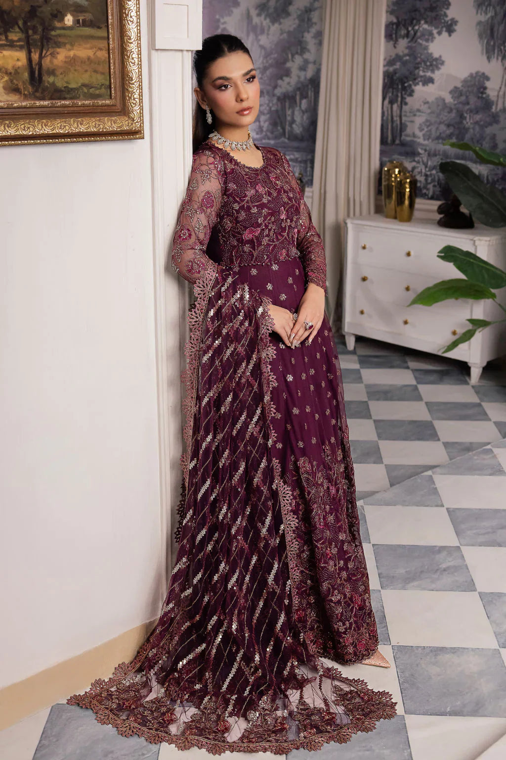 Iznik | Chinnon Chiffon | CC-37 AIDA - by - Libasekhas UK - Registered Vendor of : Iznik - 100% Original Designer Dresss
