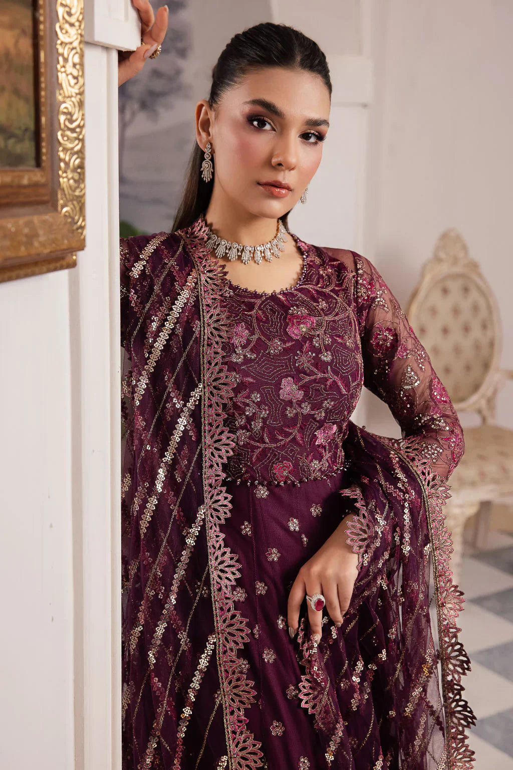 Iznik | Chinnon Chiffon | CC-37 AIDA - by - Libasekhas UK - Registered Vendor of : Iznik - 100% Original Designer Dresss