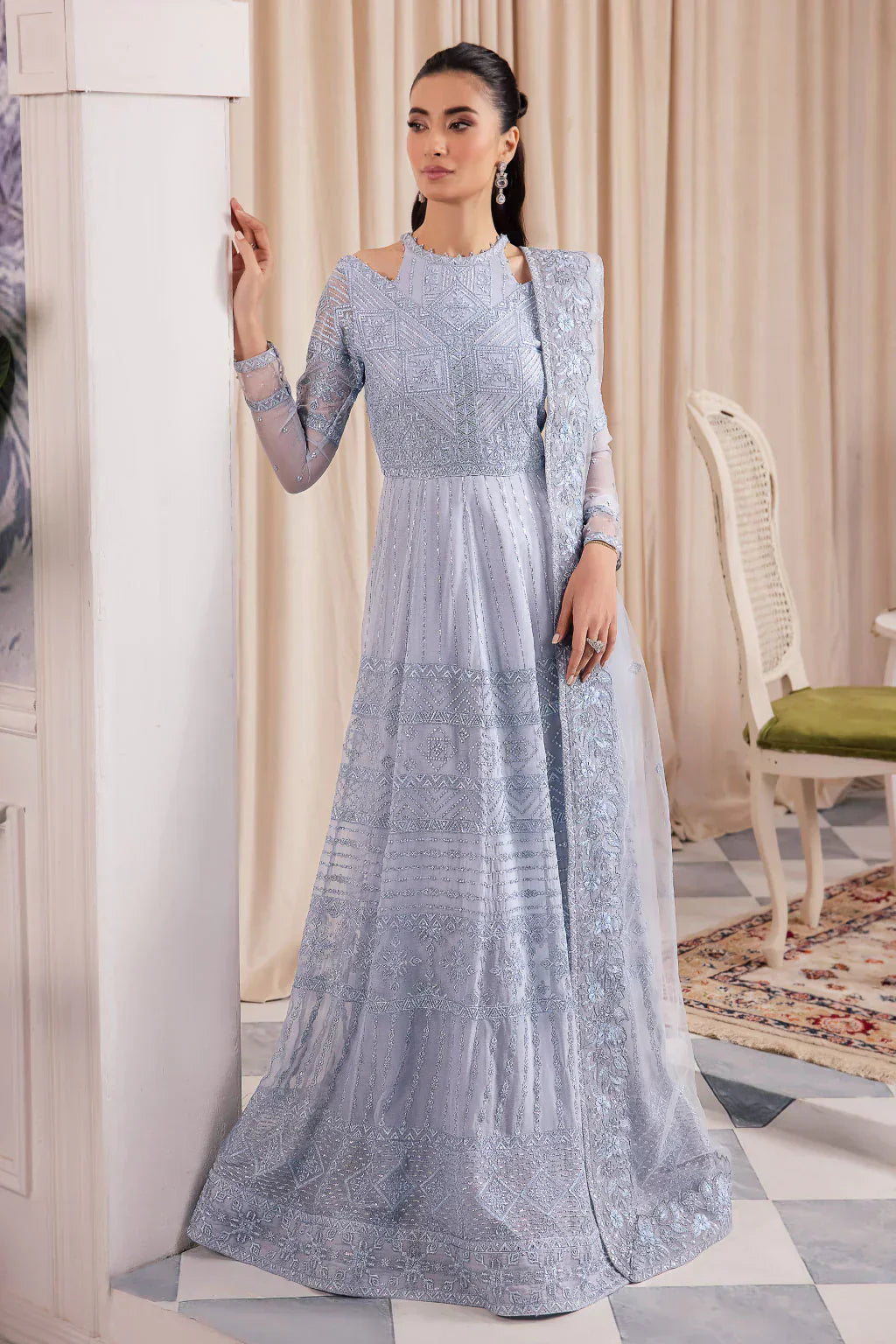 Iznik | Chinnon Chiffon | CC-38 IZARA - by - Libasekhas UK - Registered Vendor of : Iznik - 100% Original Designer Dresss