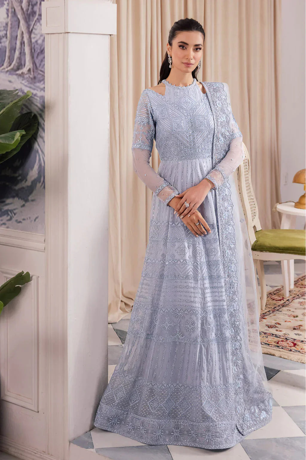 Iznik | Chinnon Chiffon | CC-38 IZARA - by - Libasekhas UK - Registered Vendor of : Iznik - 100% Original Designer Dresss