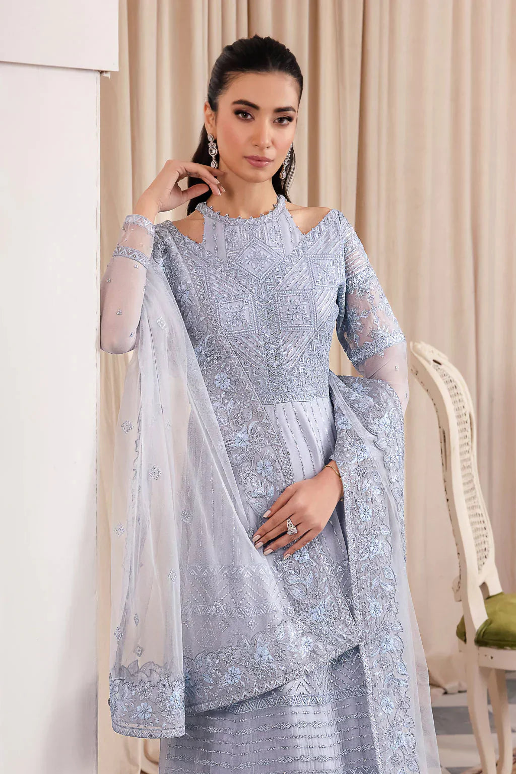 Iznik | Chinnon Chiffon | CC-38 IZARA - by - Libasekhas UK - Registered Vendor of : Iznik - 100% Original Designer Dresss