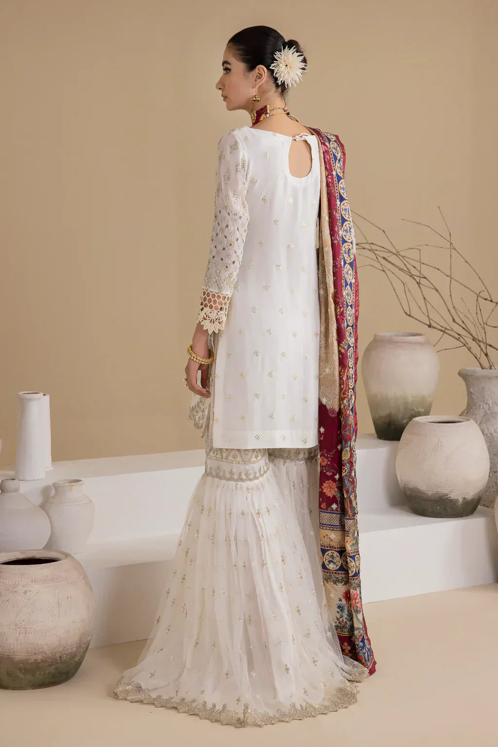 Iznik | Chinnon Chiffon | CC-24 BIANCA - by - Libasekhas UK - Registered Vendor of : Iznik - 100% Original Designer Dresss