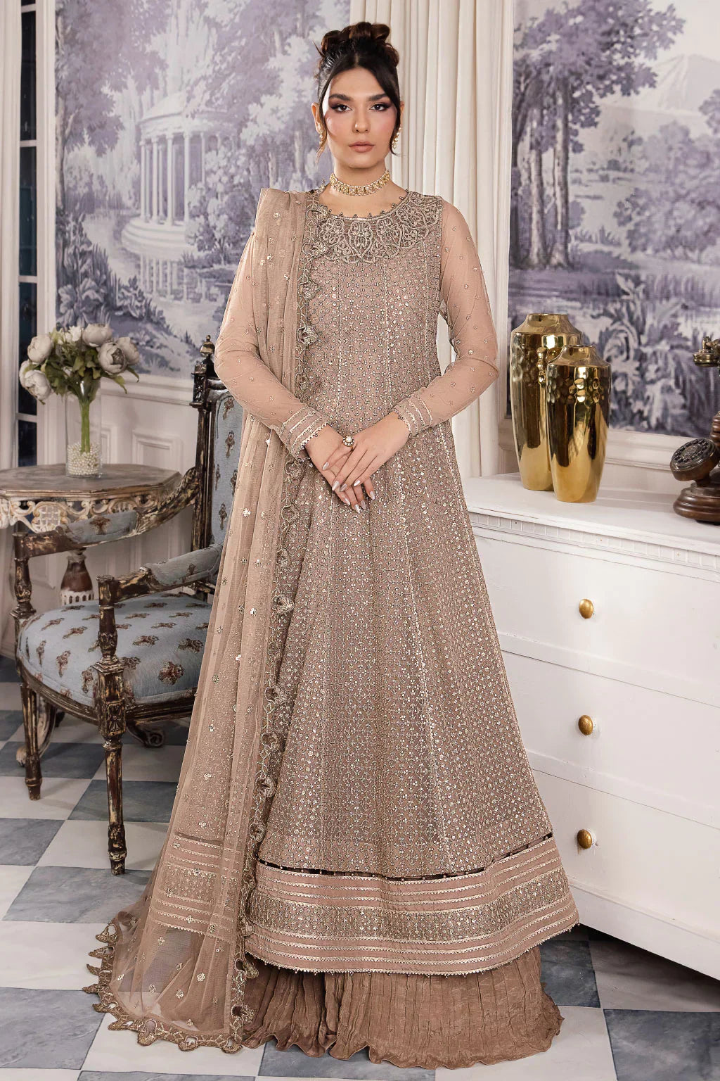 Iznik | Chinnon Chiffon | CC-36 DAMIYAH - by - Libasekhas UK - Registered Vendor of : Iznik - 100% Original Designer Dresss
