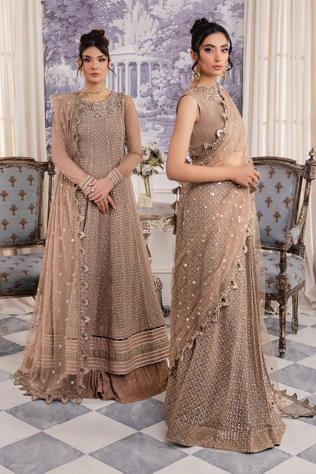 Iznik | Chinnon Chiffon | CC-36 DAMIYAH - by - Libasekhas UK - Registered Vendor of : Iznik - 100% Original Designer Dresss