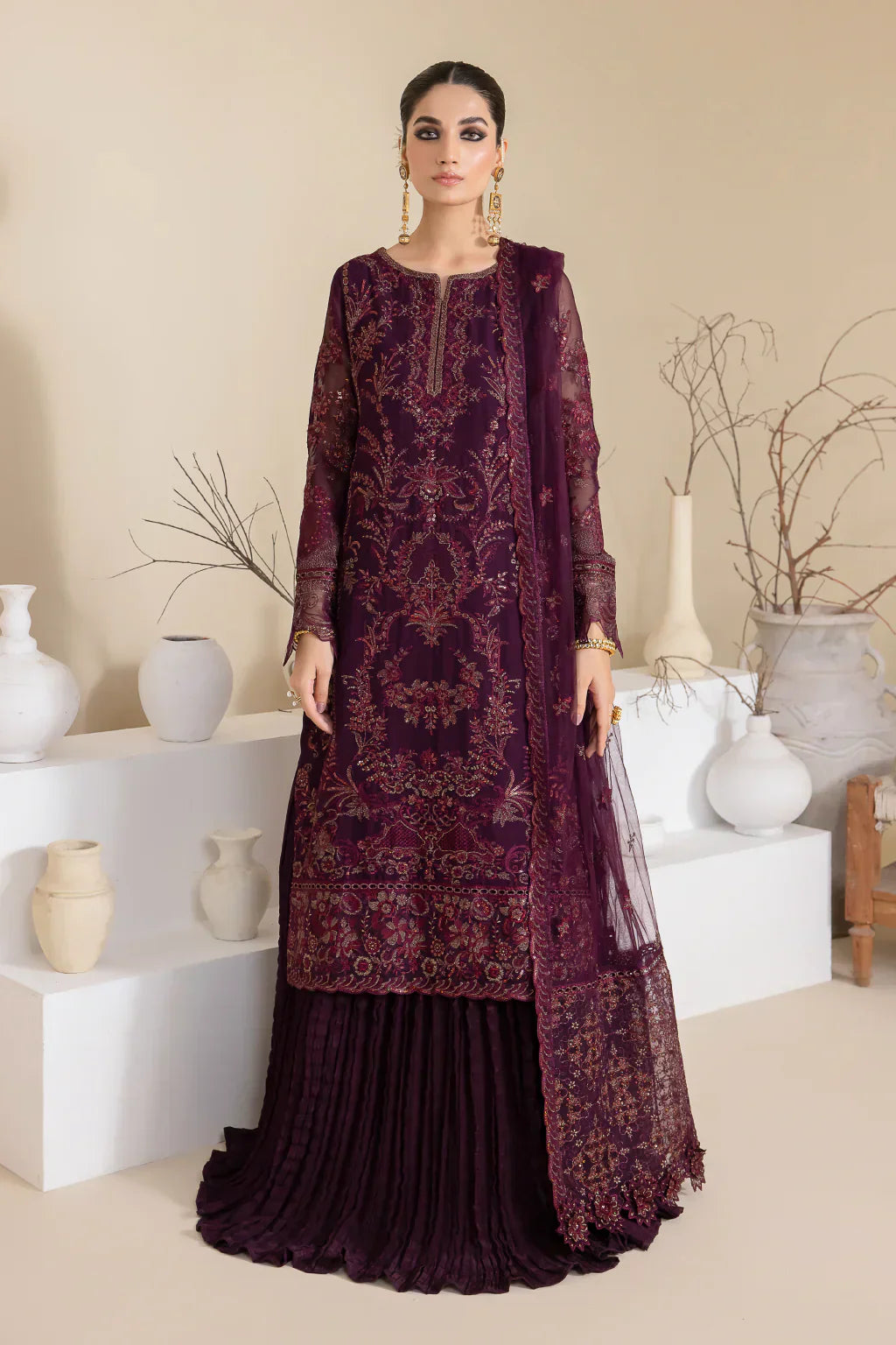 Iznik | Chinnon Chiffon | CC-28 KEEYA - by - Libasekhas UK - Registered Vendor of : Iznik - 100% Original Designer Dresss