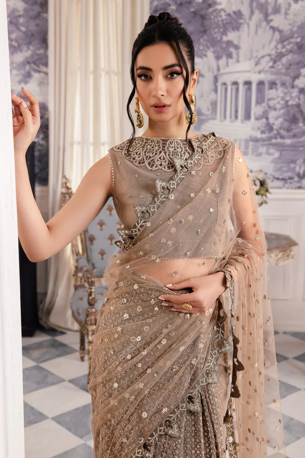 Iznik | Chinnon Chiffon | CC-36 DAMIYAH - by - Libasekhas UK - Registered Vendor of : Iznik - 100% Original Designer Dresss