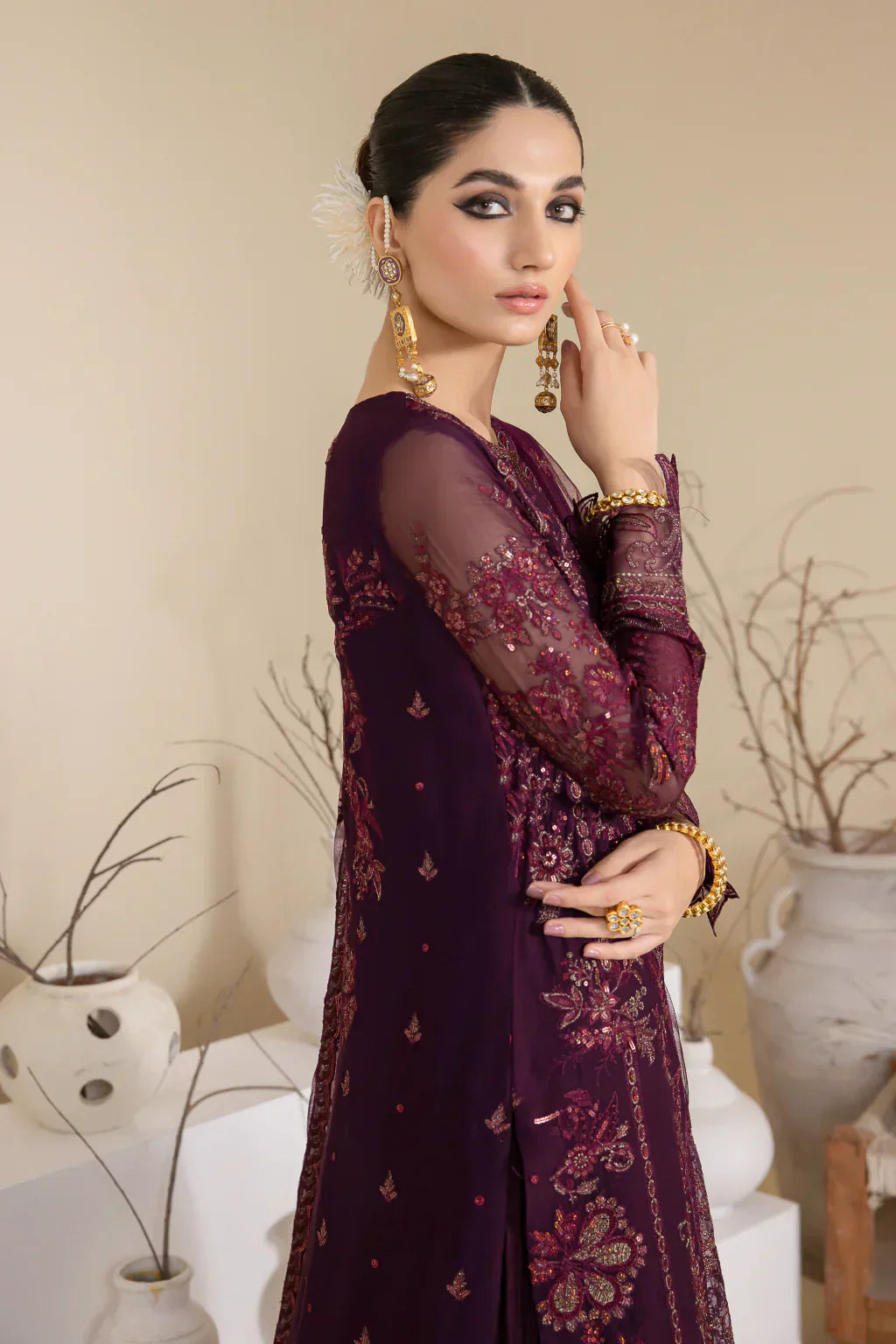 Iznik | Chinnon Chiffon | CC-28 KEEYA - by - Libasekhas UK - Registered Vendor of : Iznik - 100% Original Designer Dresss