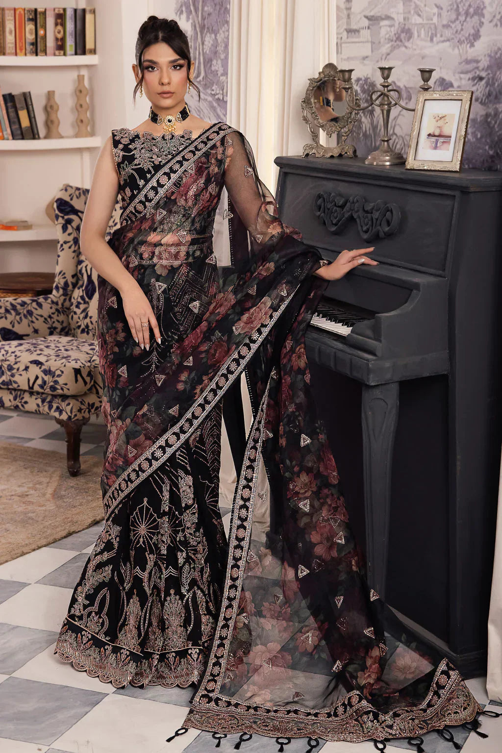 Iznik | Chinnon Chiffon | CC-32 KIAH - by - Libasekhas UK - Registered Vendor of : Iznik - 100% Original Designer Dresss