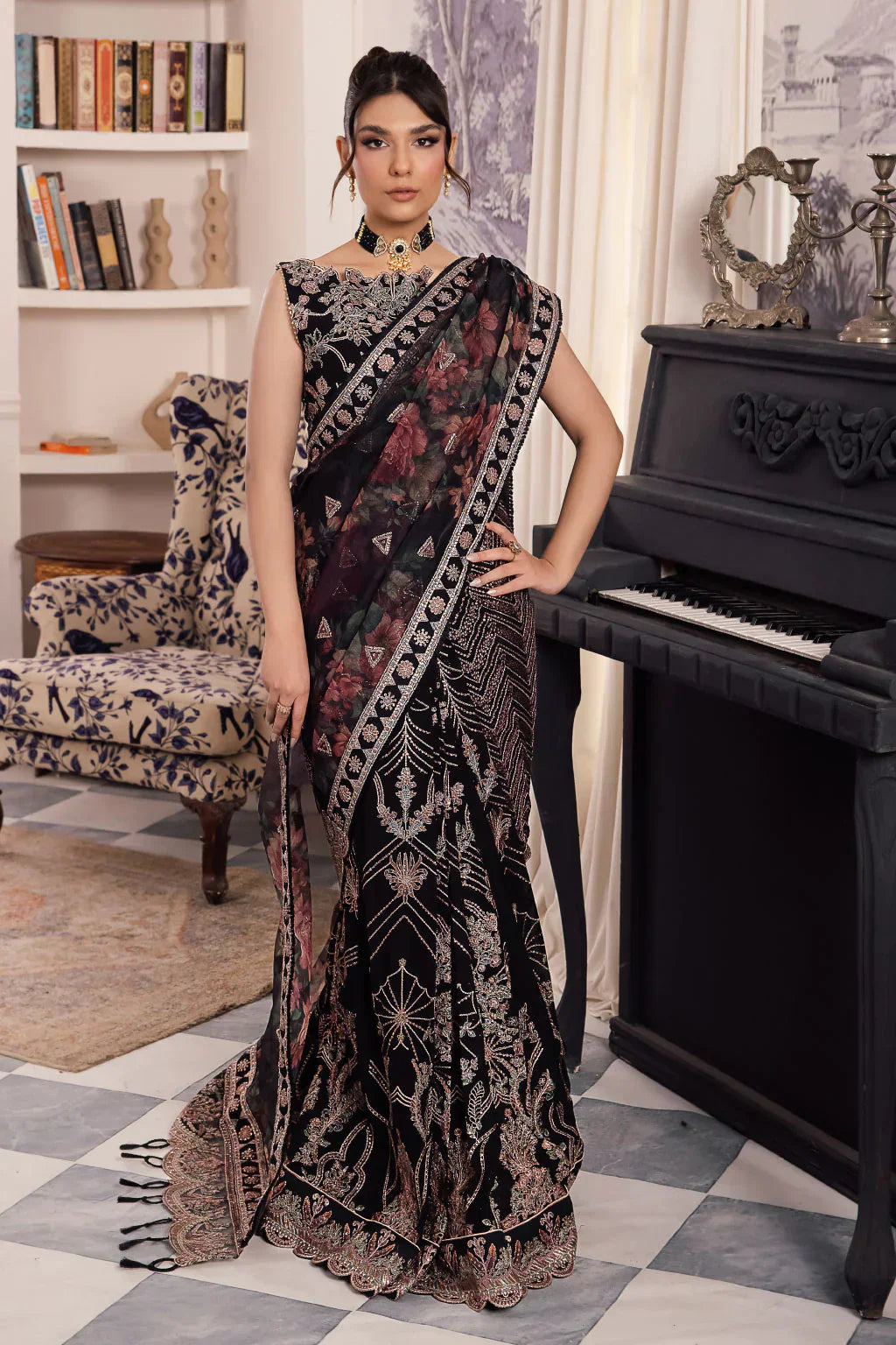 Iznik | Chinnon Chiffon | CC-32 KIAH - by - Libasekhas UK - Registered Vendor of : Iznik - 100% Original Designer Dresss