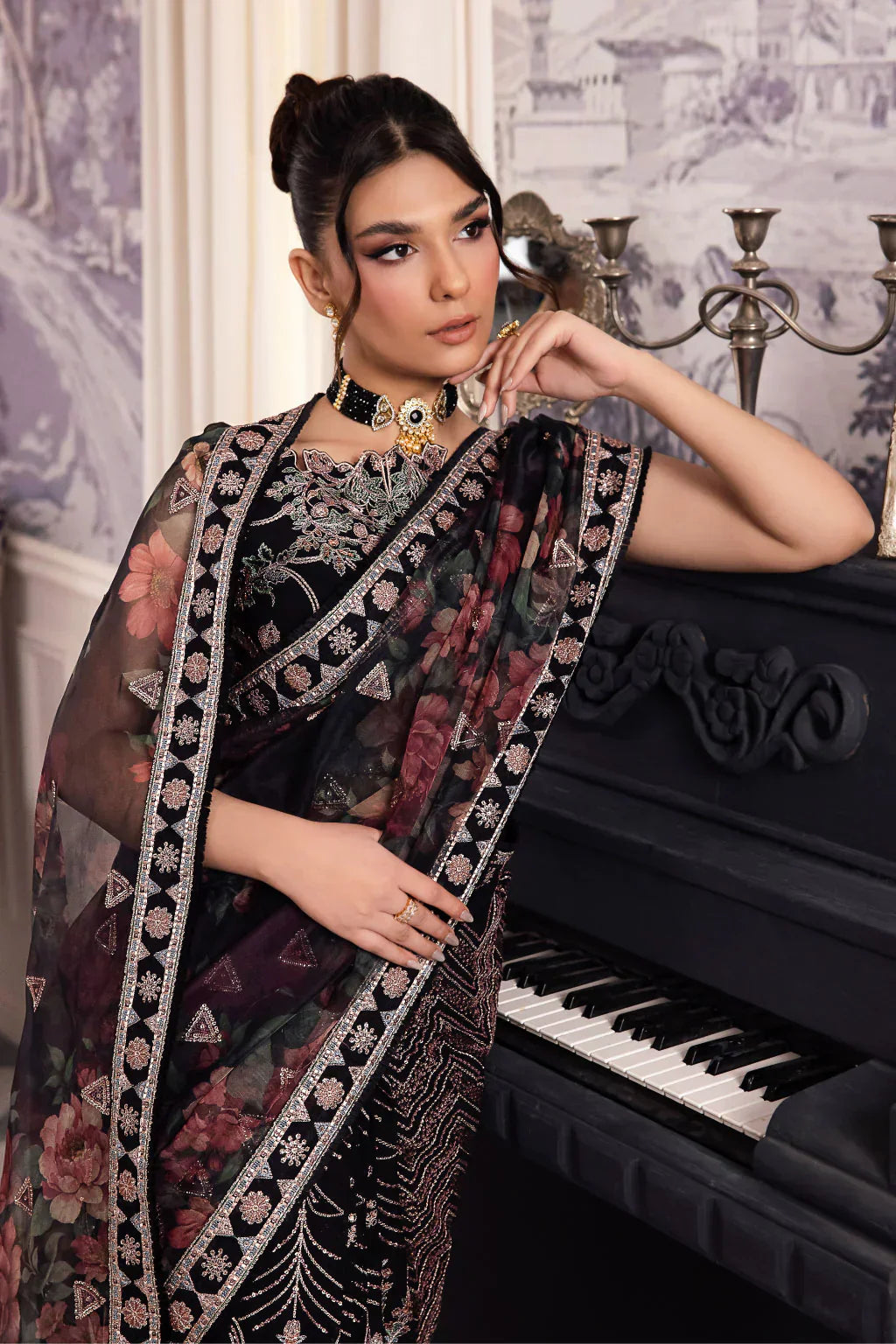 Iznik | Chinnon Chiffon | CC-32 KIAH - by - Libasekhas UK - Registered Vendor of : Iznik - 100% Original Designer Dresss