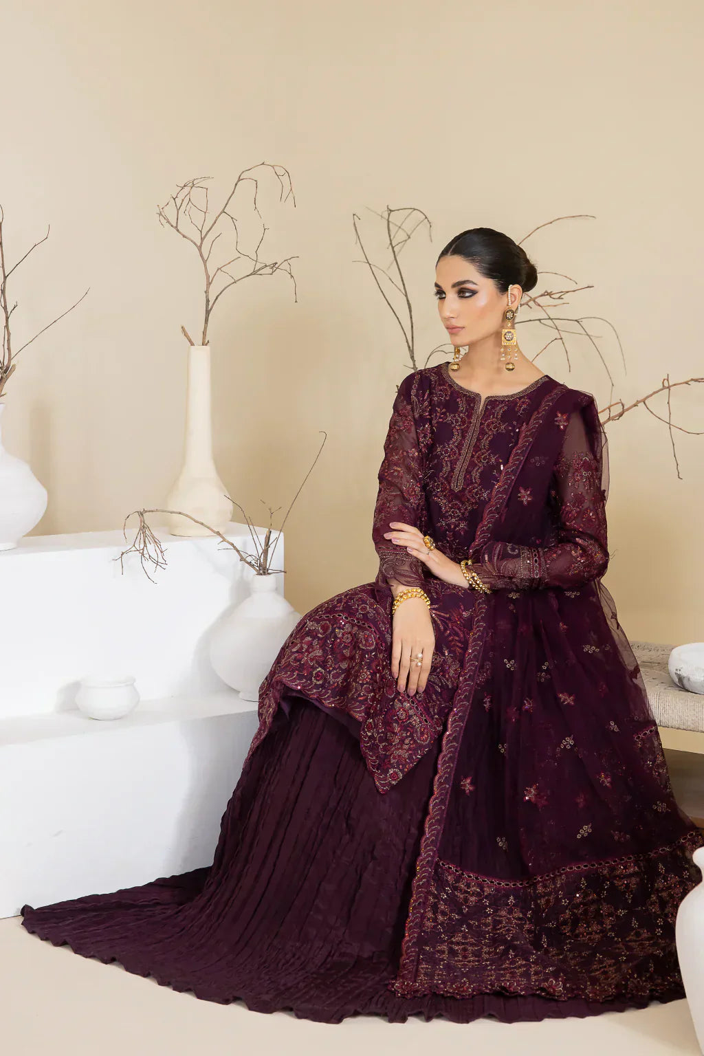 Iznik | Chinnon Chiffon | CC-28 KEEYA - by - Libasekhas UK - Registered Vendor of : Iznik - 100% Original Designer Dresss