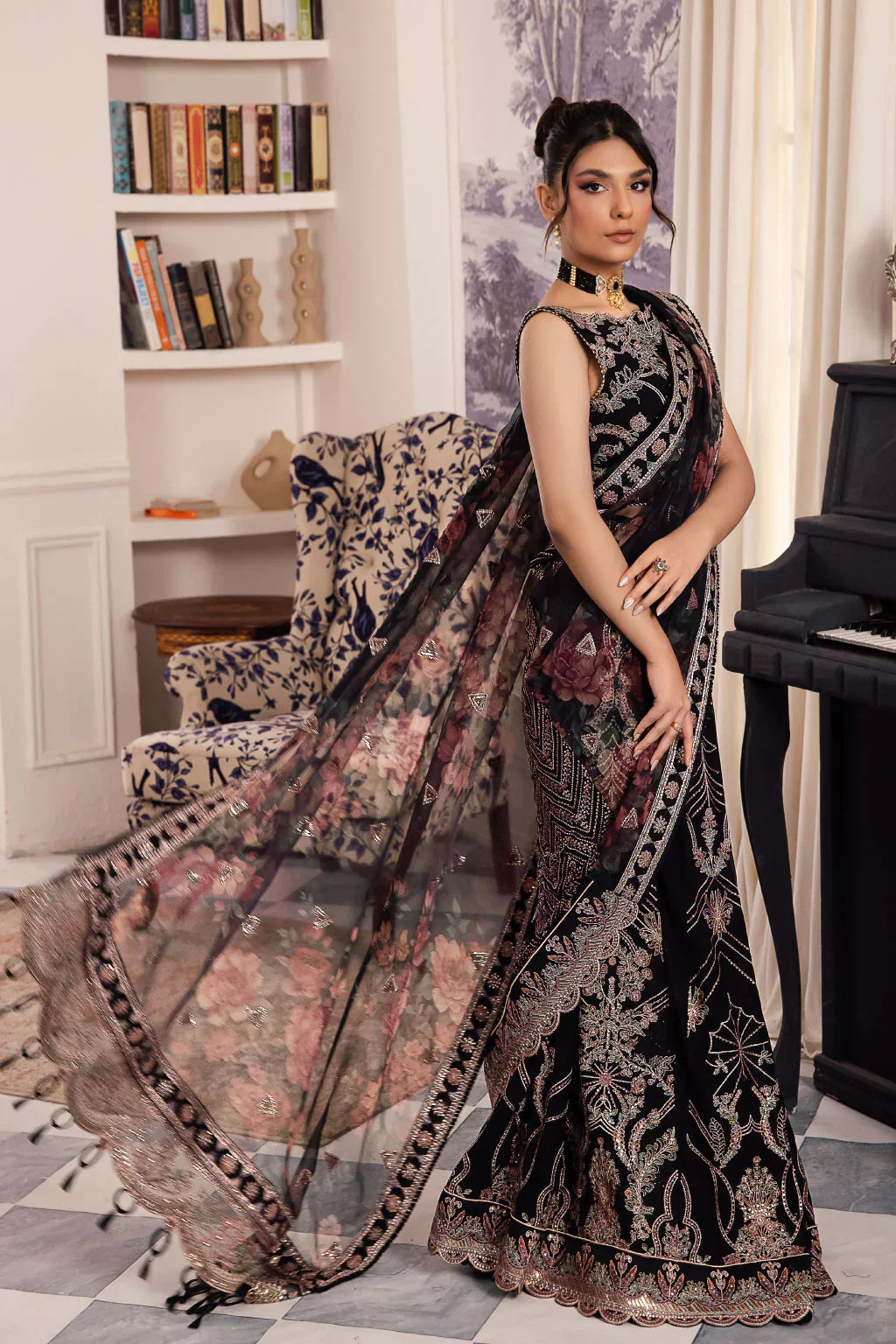 Iznik | Chinnon Chiffon | CC-32 KIAH - by - Libasekhas UK - Registered Vendor of : Iznik - 100% Original Designer Dresss