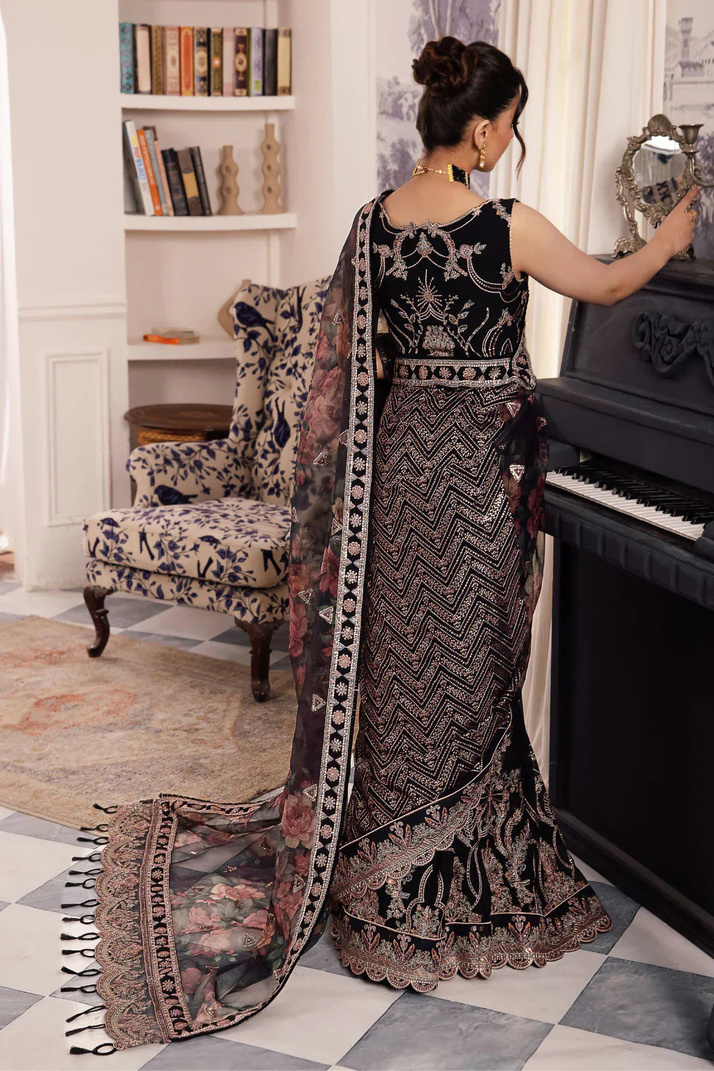 Iznik | Chinnon Chiffon | CC-32 KIAH - by - Libasekhas UK - Registered Vendor of : Iznik - 100% Original Designer Dresss