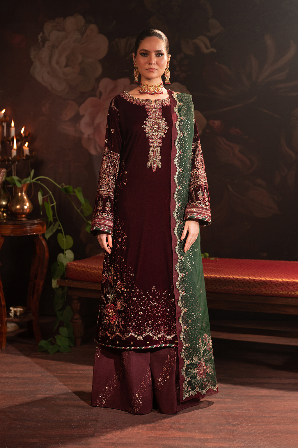 Iznik | Exclusive Velvet | IV-39 - by - Libasekhas UK - Registered Vendor of : Iznik - 100% Original Designer Dresss