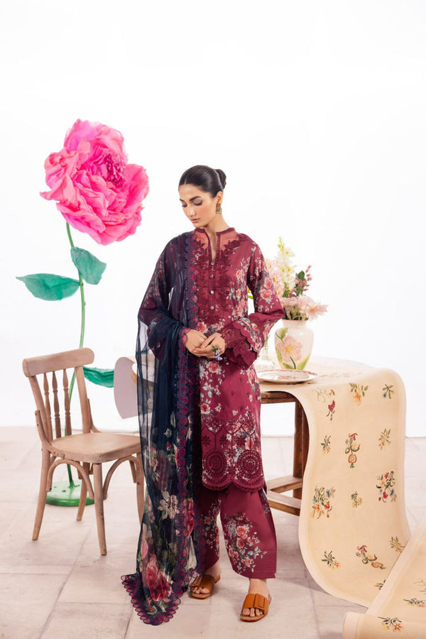 Iznik | Dahlia Embroidered Lawn | DL-11 - by - Libasekhas UK - Registered Vendor of : Iznik - 100% Original Designer Dresss