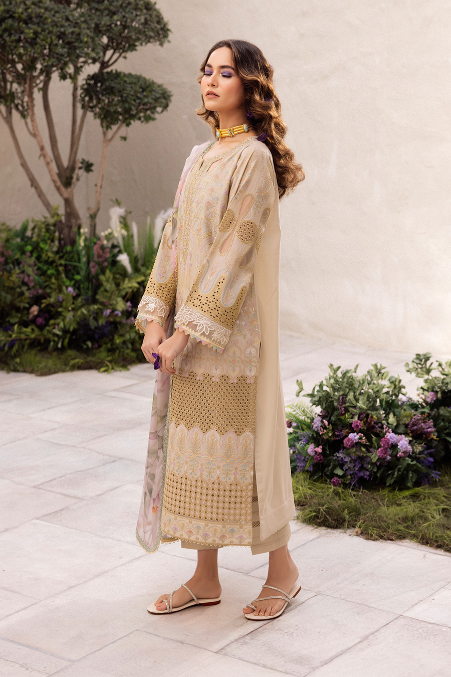 Iznik | Dahlia Embroidered Lawn | DL-03 - by - Libasekhas UK - Registered Vendor of : Iznik - 100% Original Designer Dresss