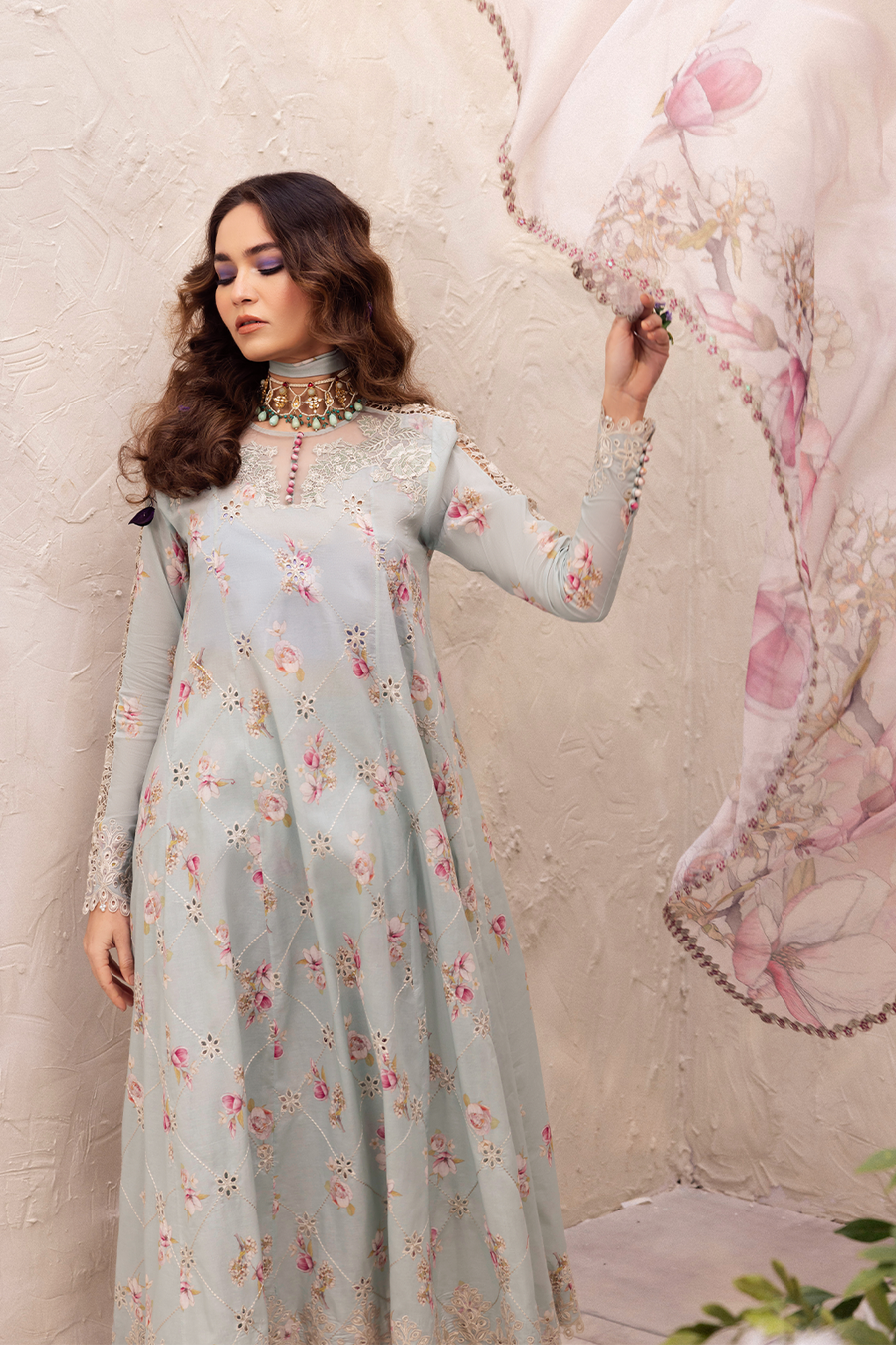 Iznik | Dahlia Embroidered Lawn | DL-10 - by - Libasekhas UK - Registered Vendor of : Iznik - 100% Original Designer Dresss