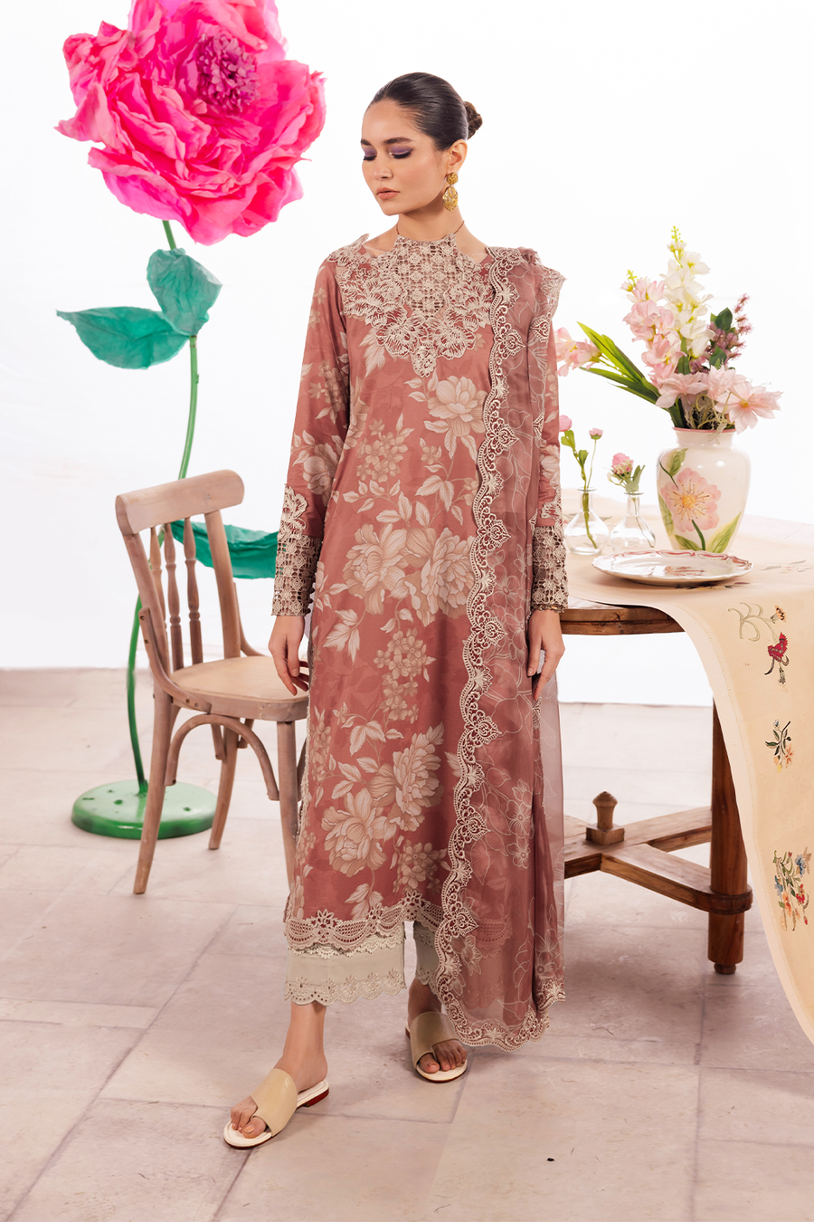 Iznik | Dahlia Embroidered Lawn | DL-12 - by - Libasekhas UK - Registered Vendor of : Iznik - 100% Original Designer Dresss