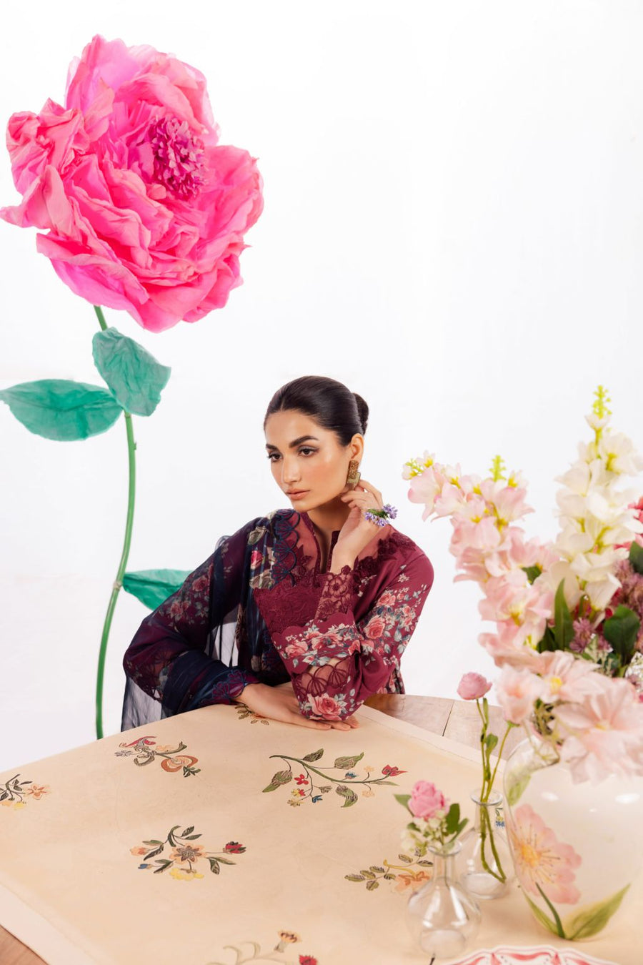 Iznik | Dahlia Embroidered Lawn | DL-11 - by - Libasekhas UK - Registered Vendor of : Iznik - 100% Original Designer Dresss