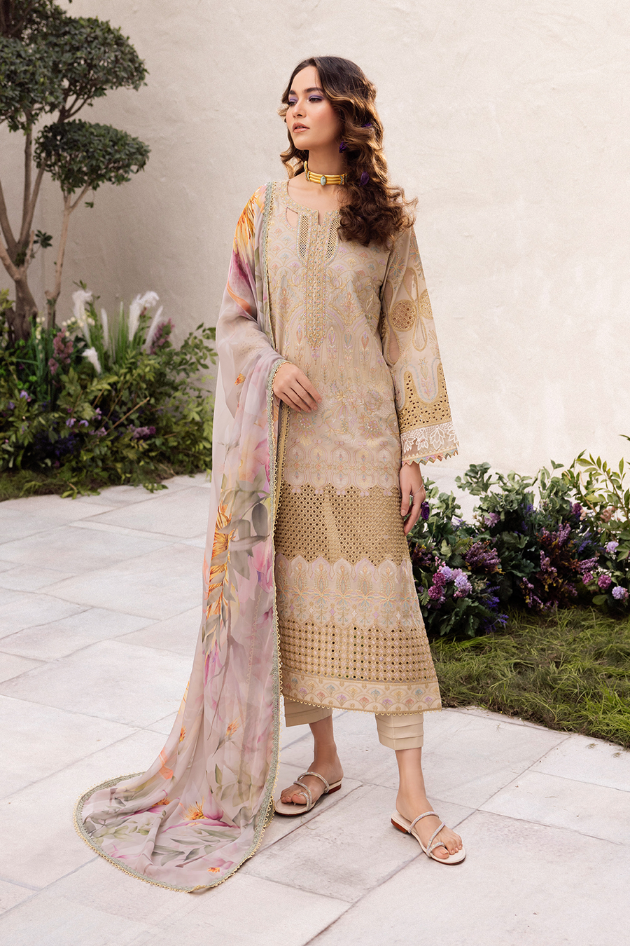 Iznik | Dahlia Embroidered Lawn | DL-03 - by - Libasekhas UK - Registered Vendor of : Iznik - 100% Original Designer Dresss