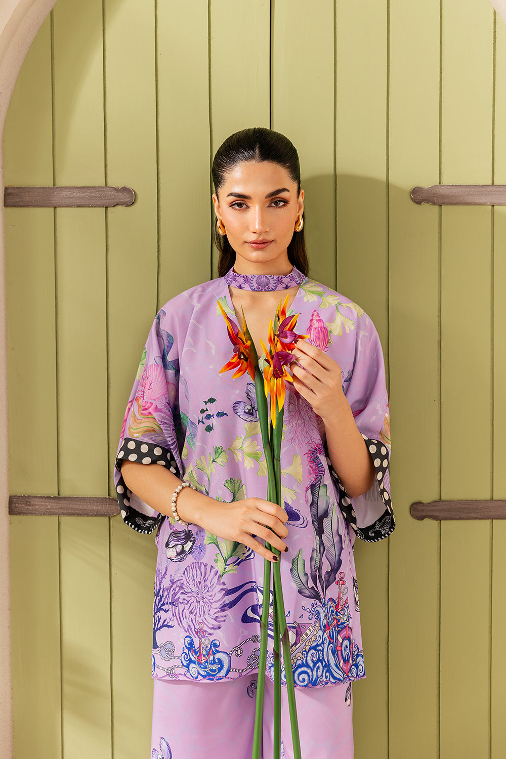 Saira Rizwan | Silk Coords 25 | LILAC LUSH - SRSP-25-10 - by Libasekhas UK - Registered Vendor of : Saira Rizwan - 100% Original Designer Dress