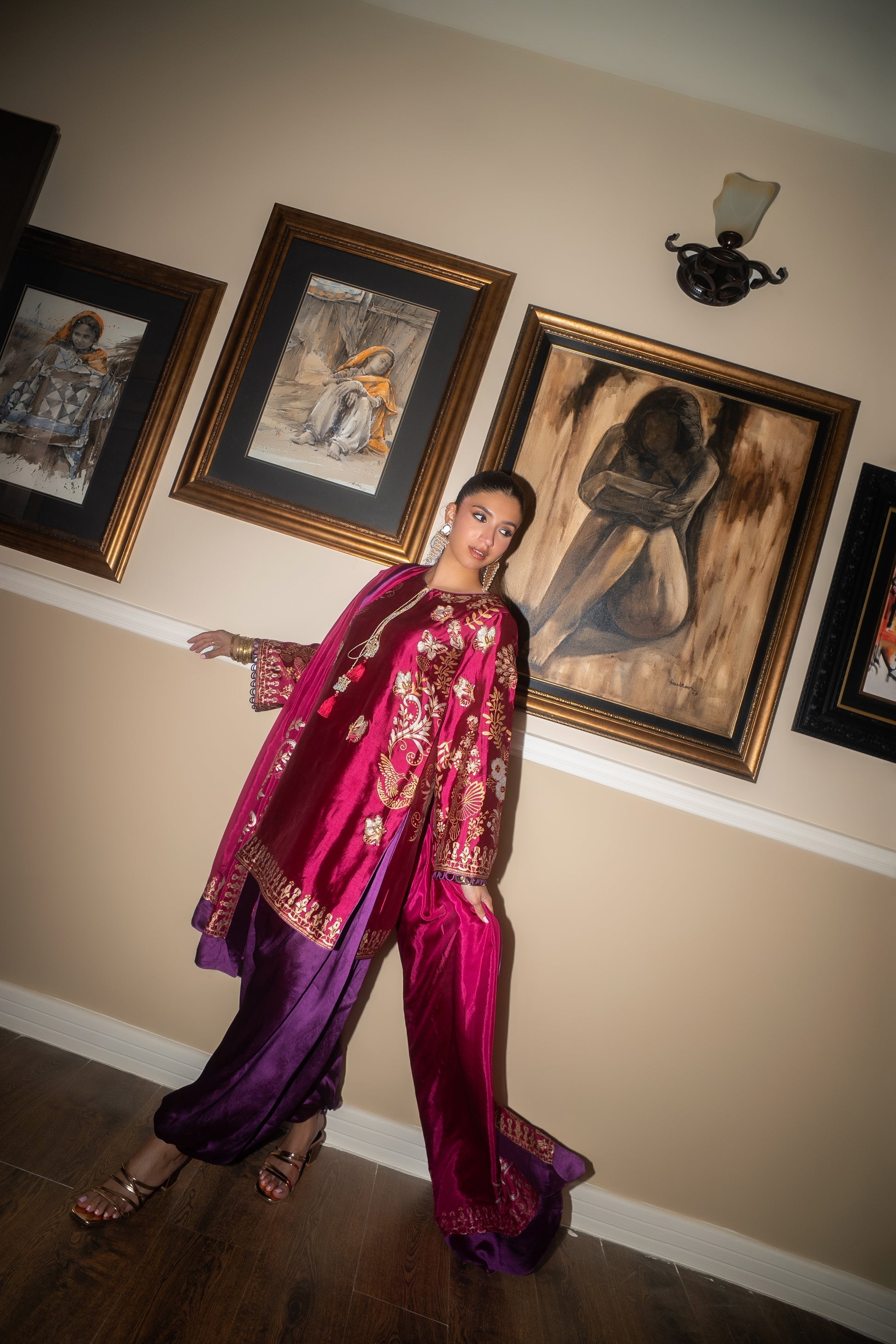 The Pink Tree Company | Blockem Formals | MAGENTA MEDLEY - by Libasekhas UK - Registered Vendor of : The Pink Tree Company - 100% Original Designer Dress