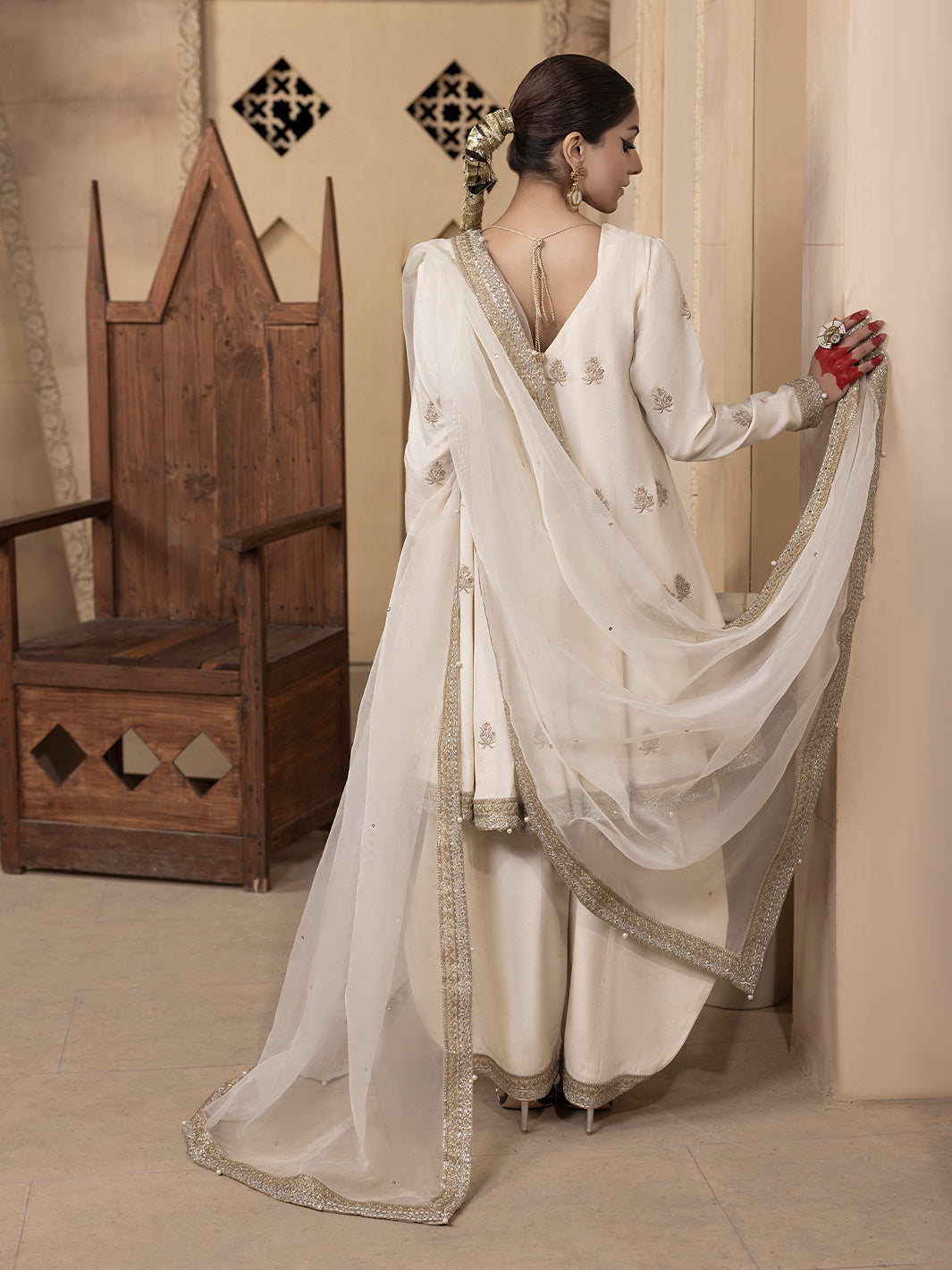 Hem Stitch | Raw Silk Edit 25 | Jahanara - by - Libasekhas UK - Registered Vendor of : Hemstitch - 100% Original Designer Dresss