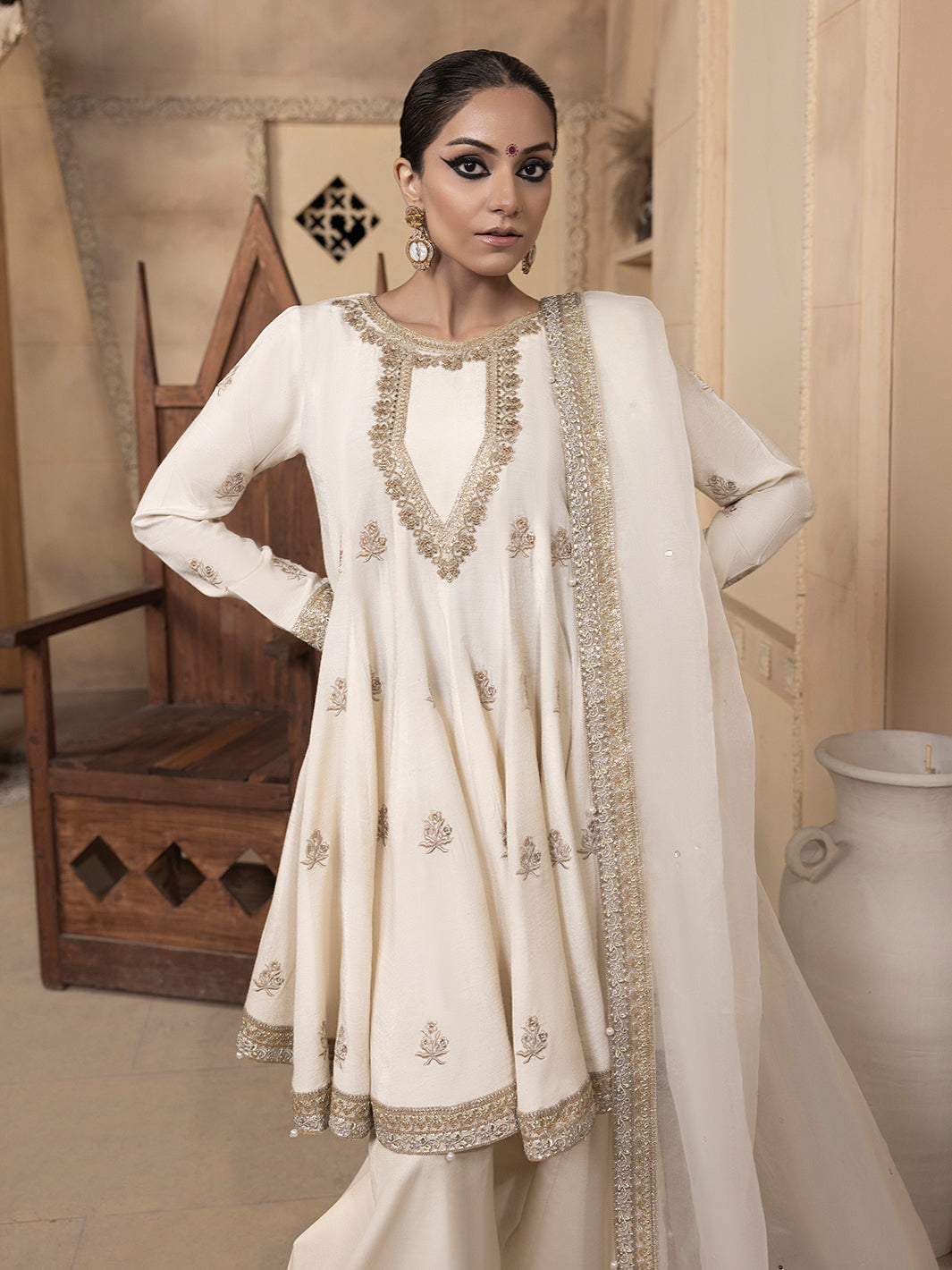 Hem Stitch | Raw Silk Edit 25 | Jahanara - by - Libasekhas UK - Registered Vendor of : Hemstitch - 100% Original Designer Dresss