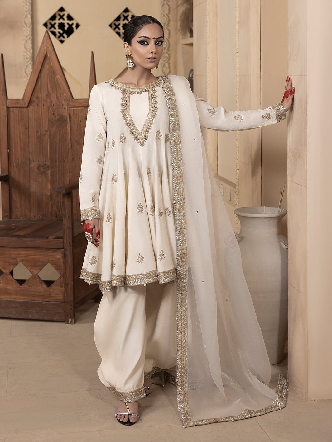Hem Stitch | Raw Silk Edit 25 | Jahanara - by - Libasekhas UK - Registered Vendor of : Hemstitch - 100% Original Designer Dresss